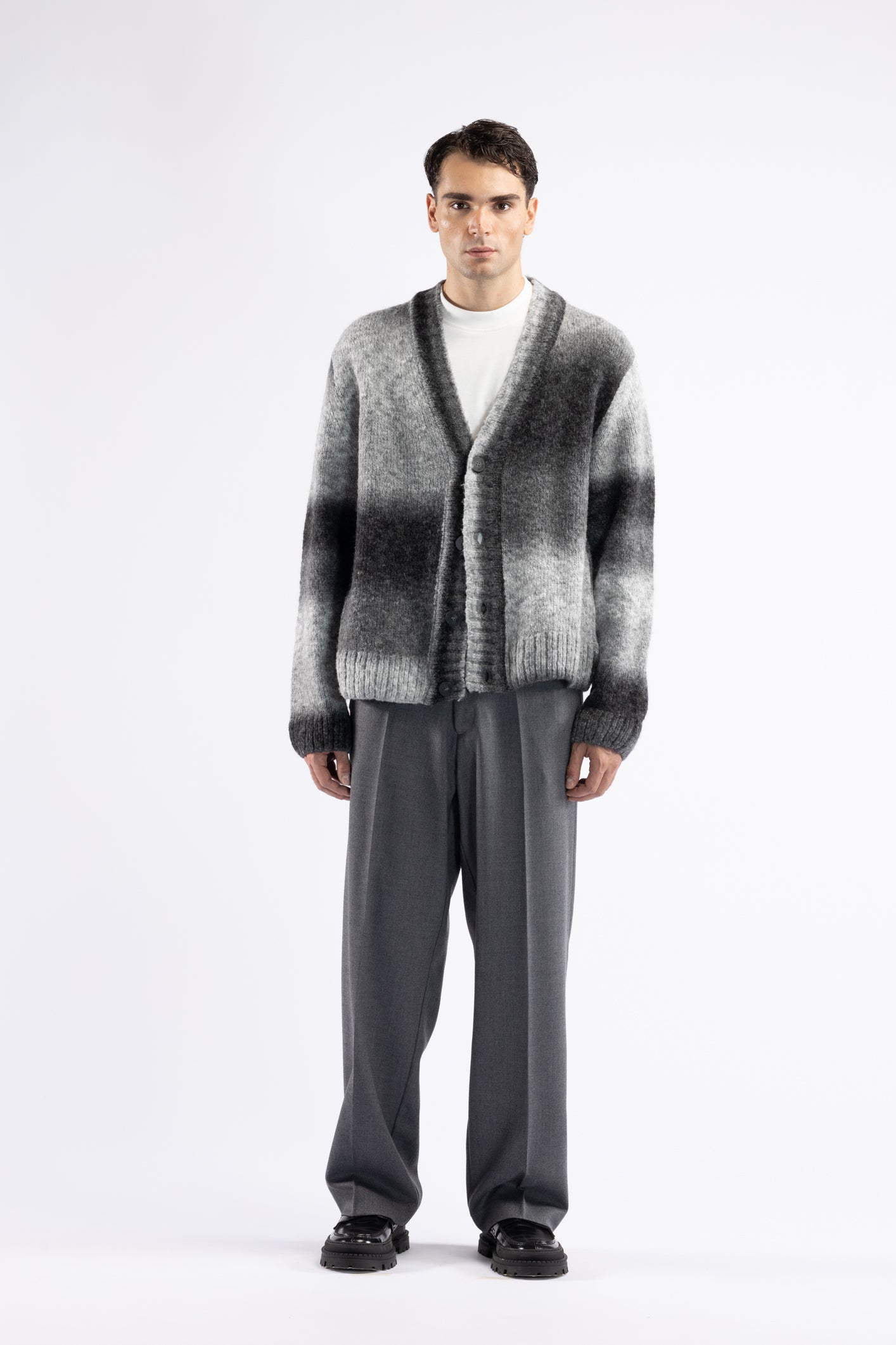 Gilet en laine à motifs tie-dye