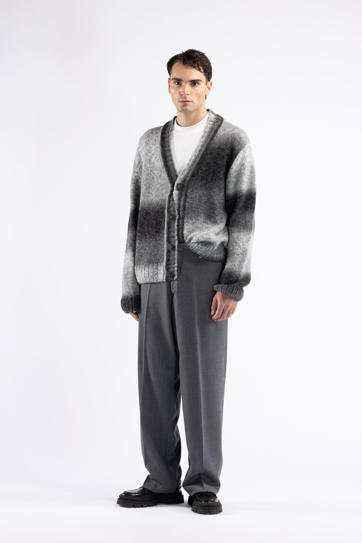 Gilet en laine à motifs tie-dye