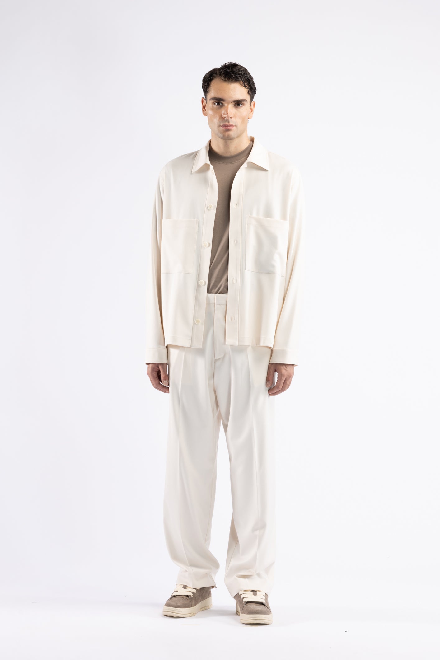 Camicia da coordinato con tasche - Panna