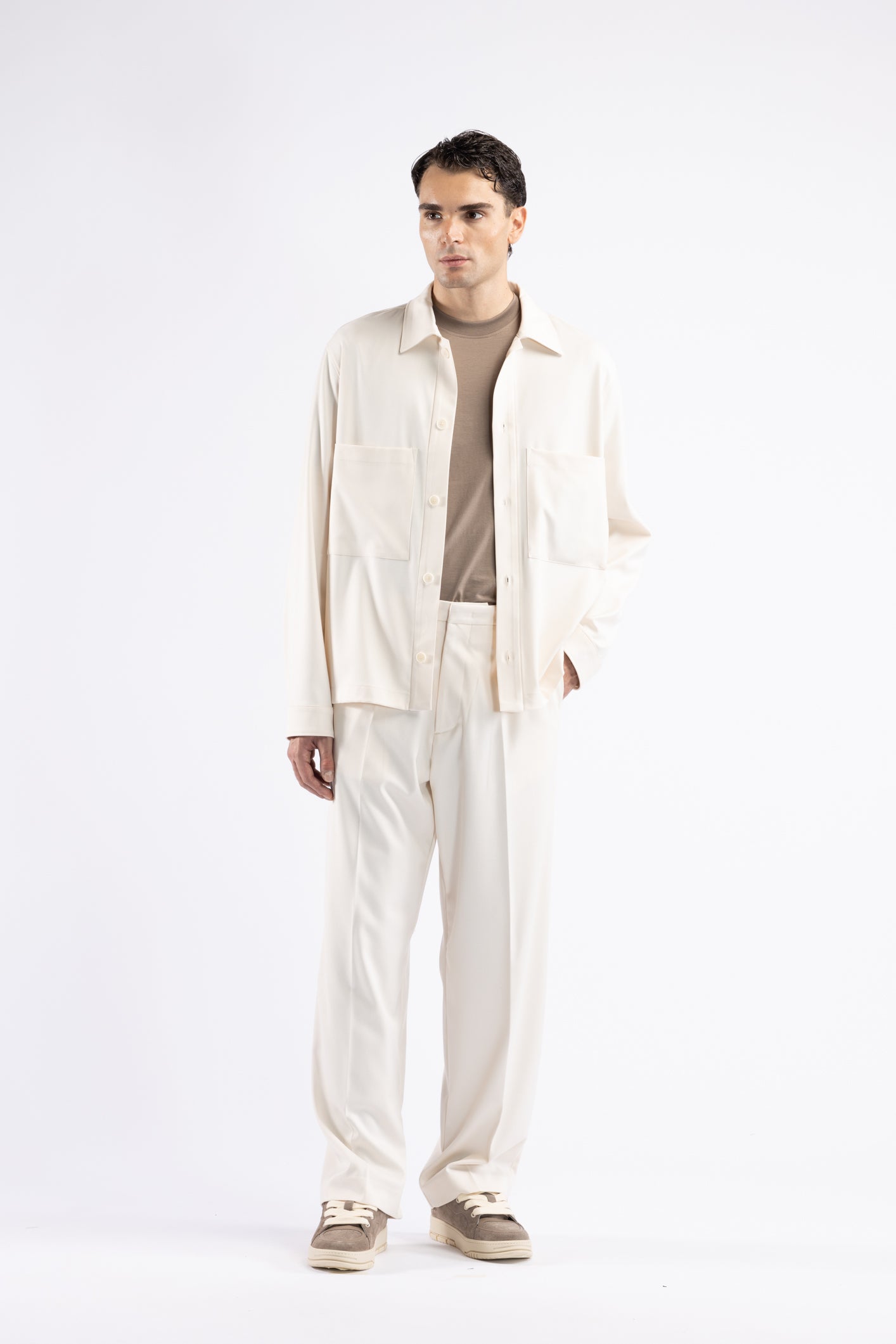 Camicia da coordinato con tasche - Panna