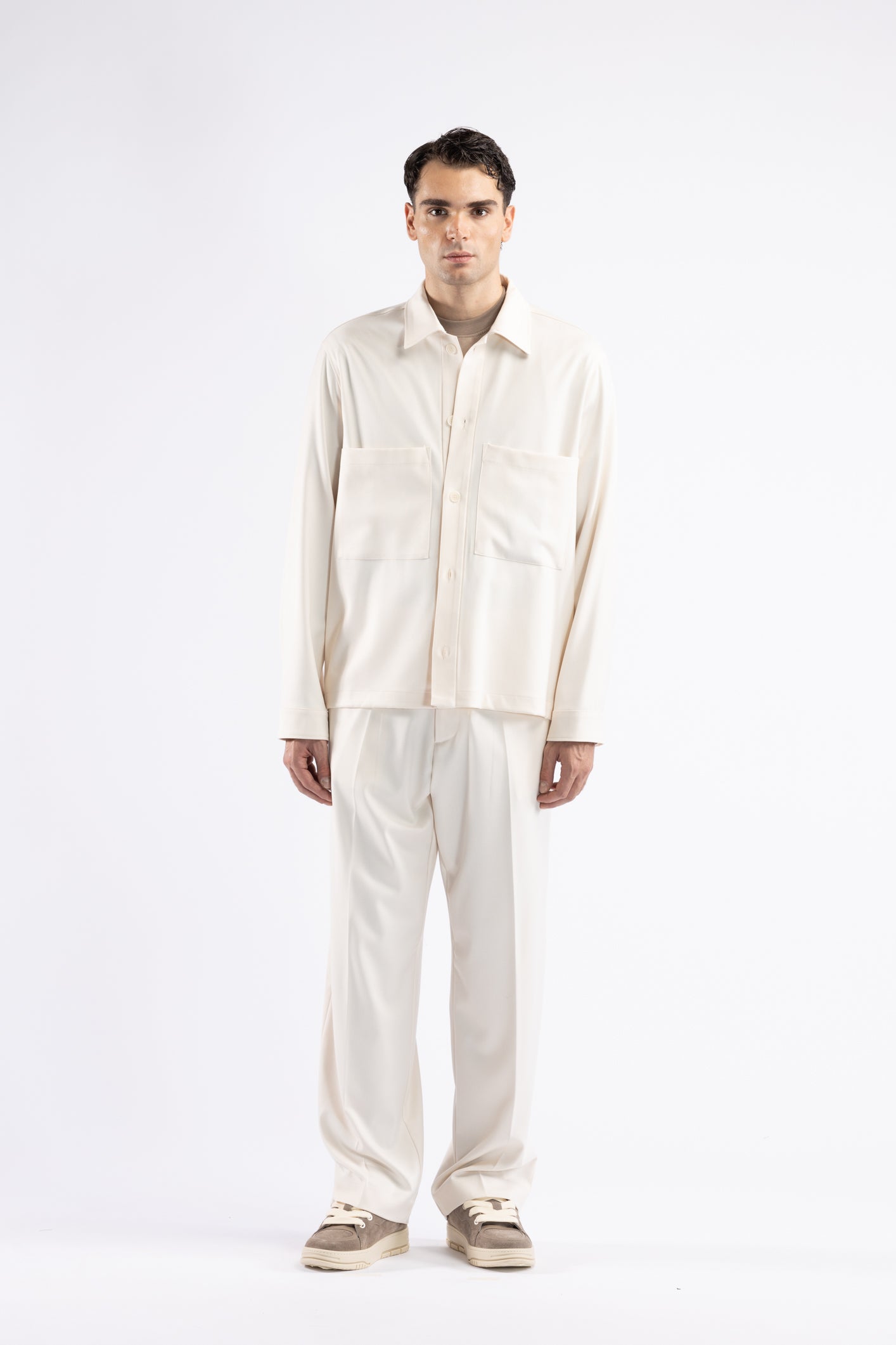 Camicia da coordinato con tasche - Panna