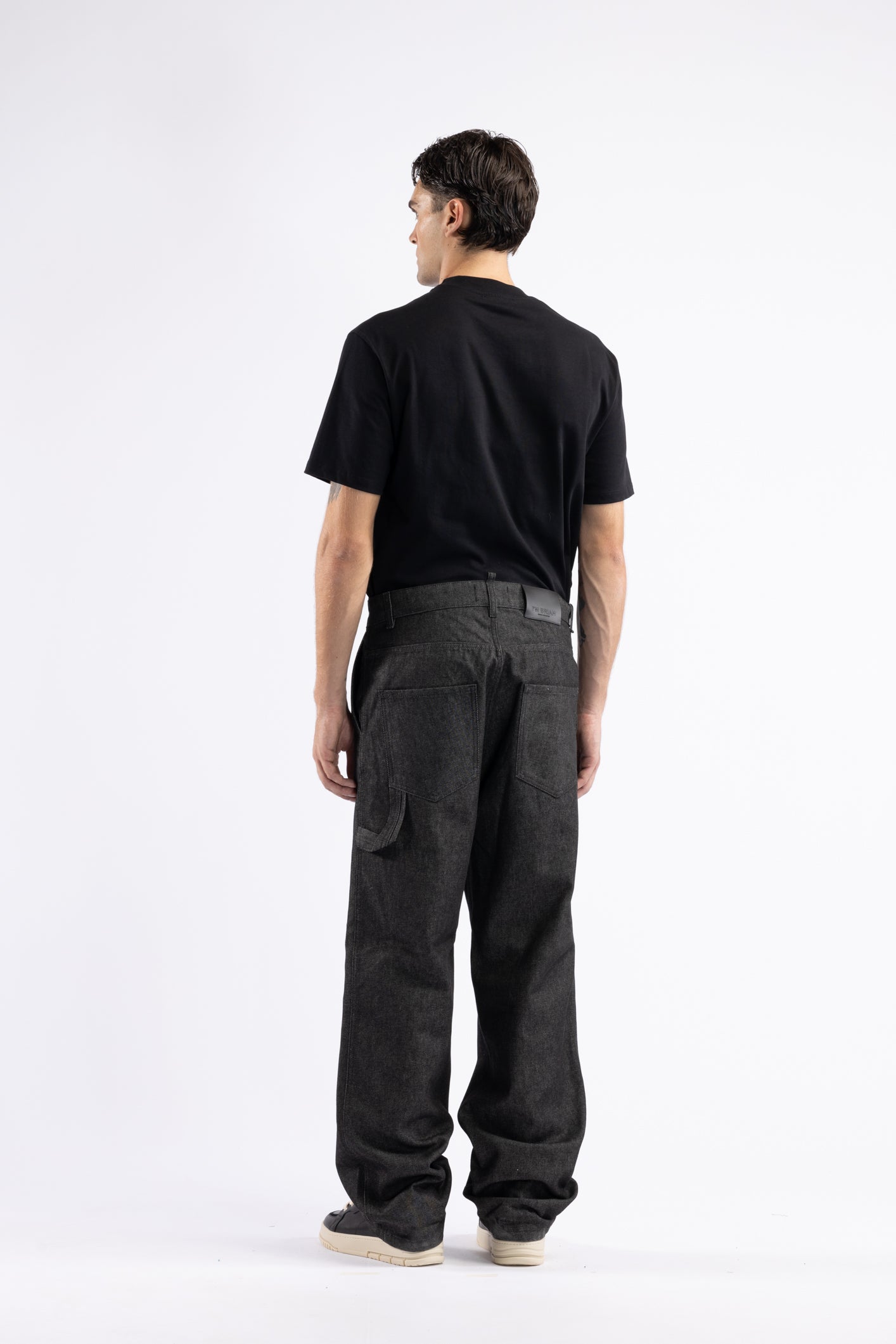 Jean de charpentier en denim noir