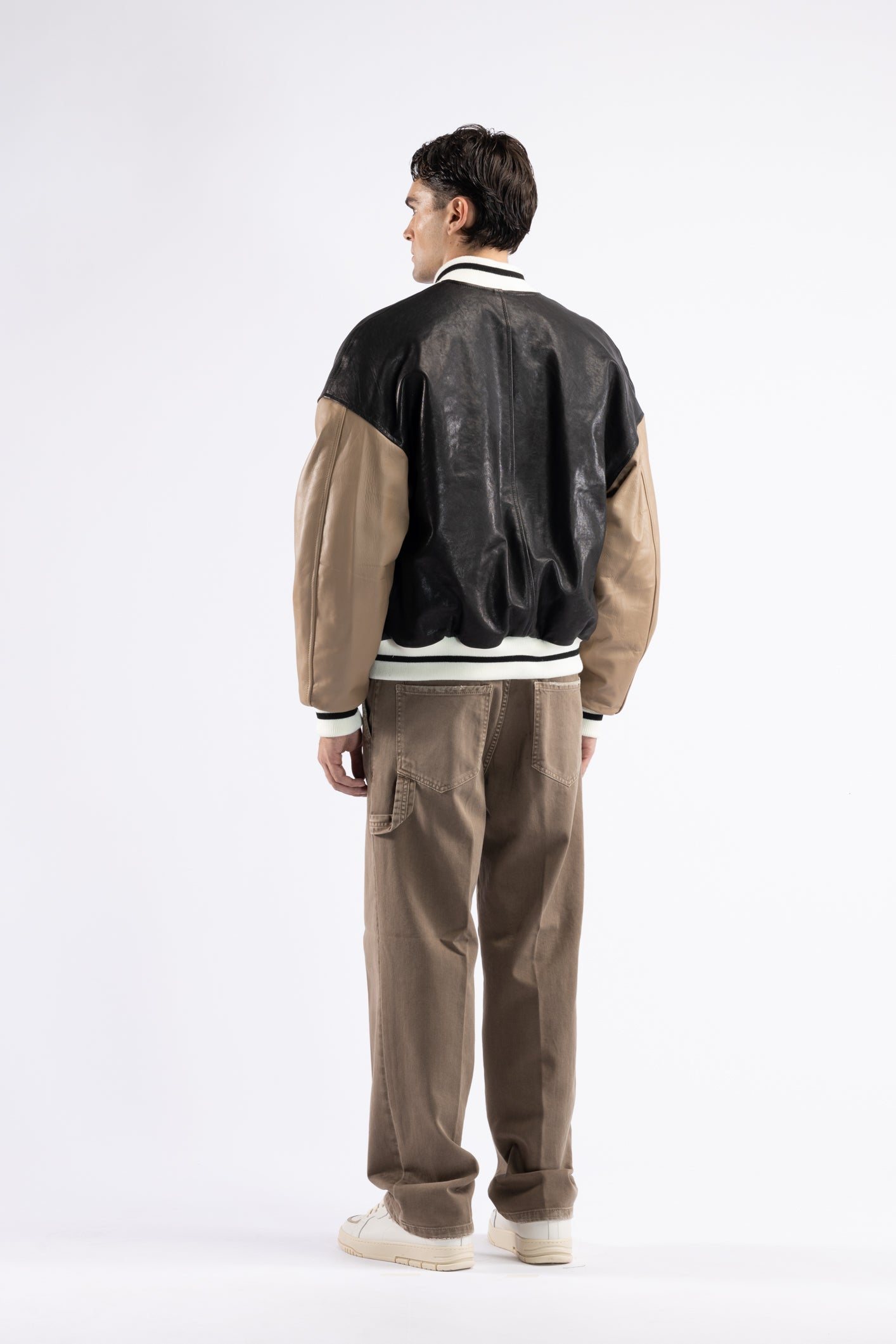 Jean de charpentier délavé - Gris tourterelle