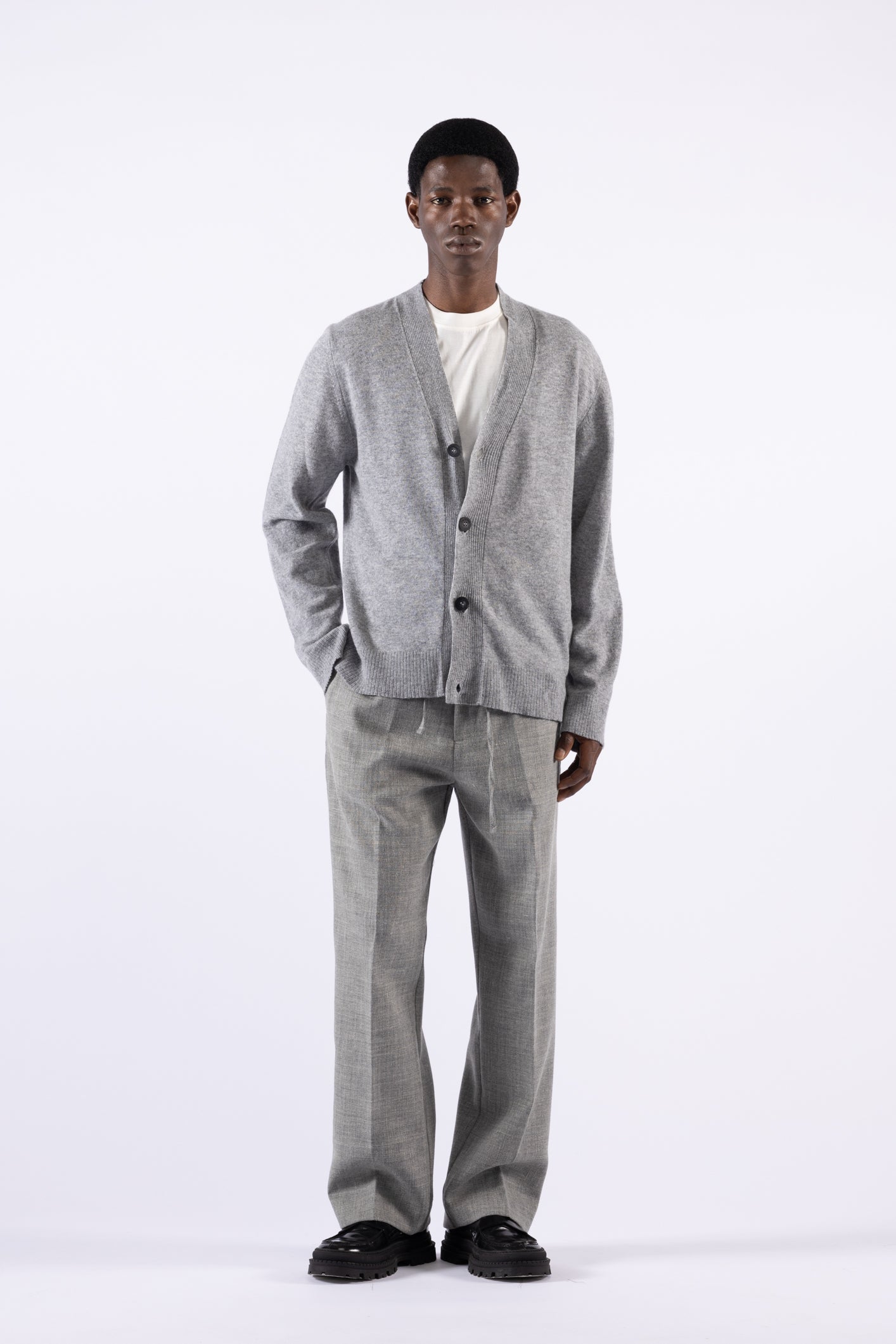 Cardigan in lana - Grigio