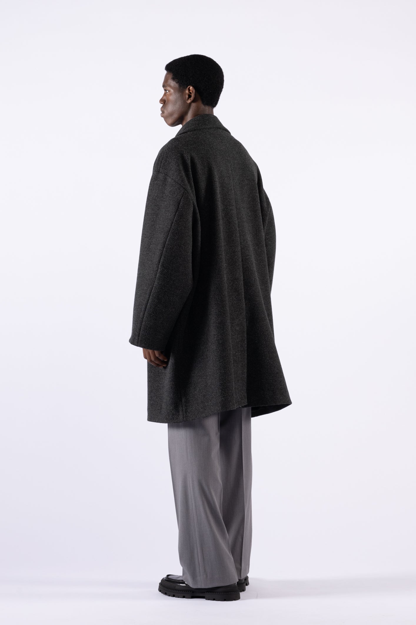 Cappotto oversize doppiopetto - Grigio