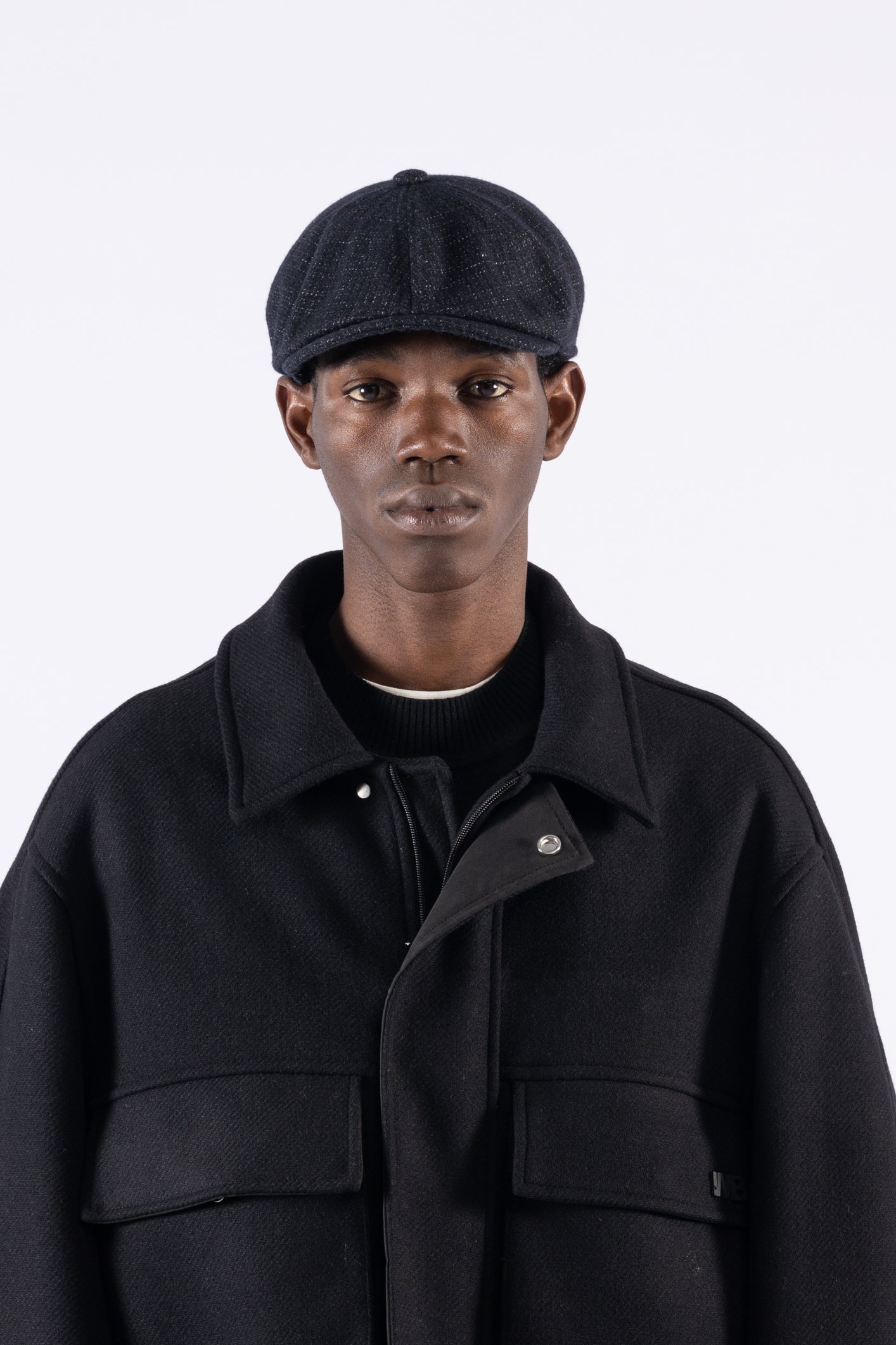 Bonnet en laine et coton à micro-motifs