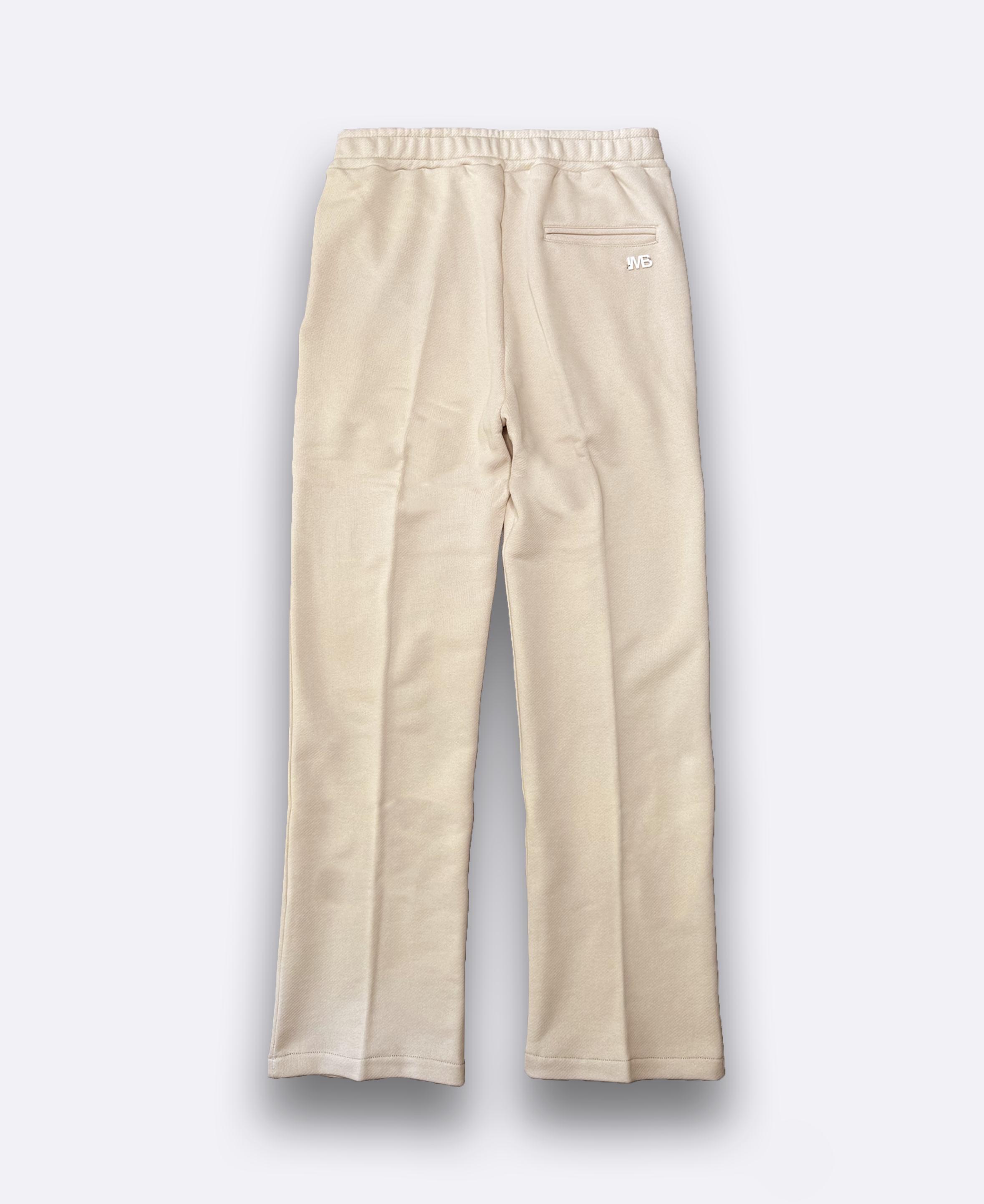 Pantalone in felpa di cotone fondo ampio - Beige