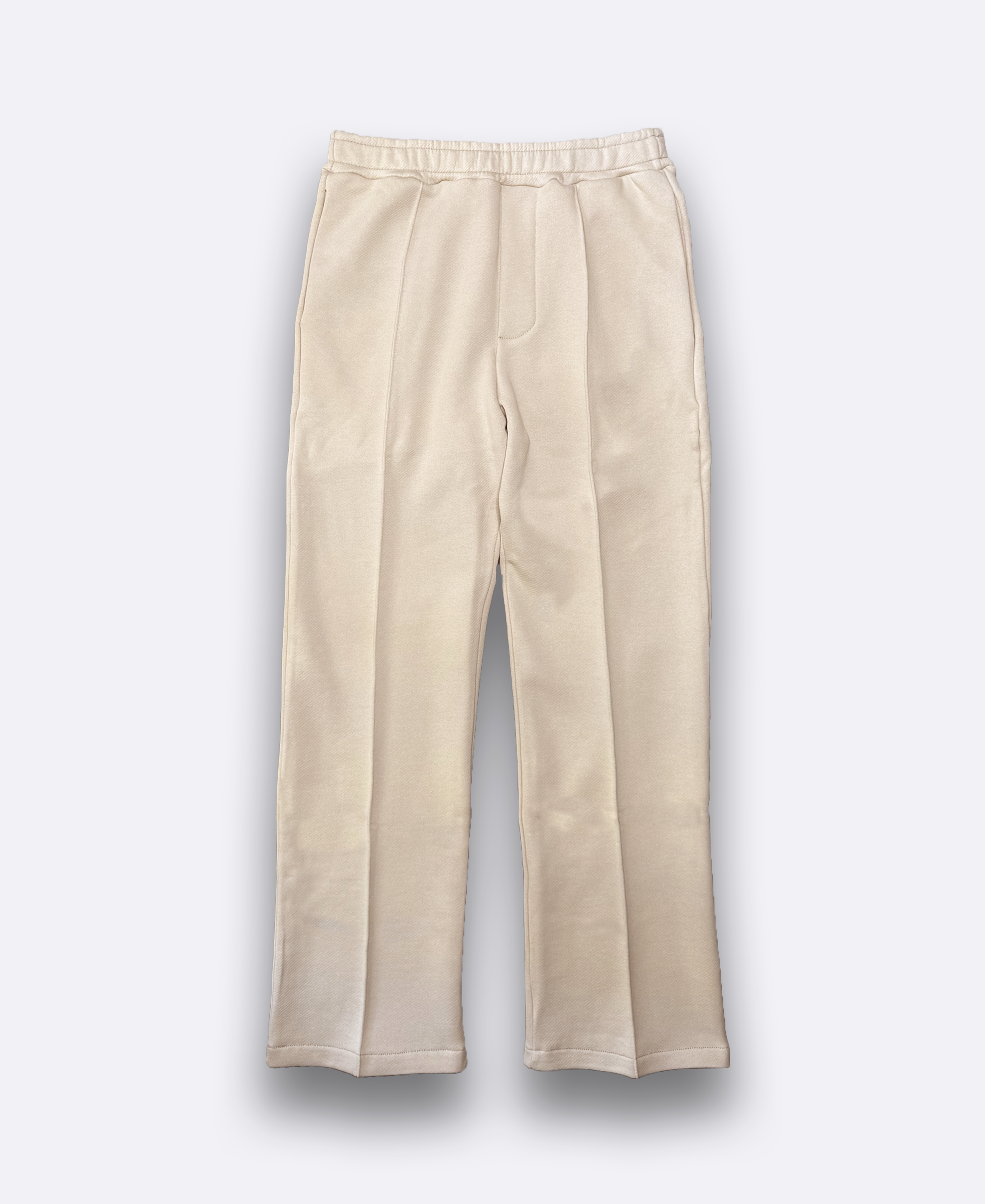 Pantalone in felpa di cotone fondo ampio - Beige