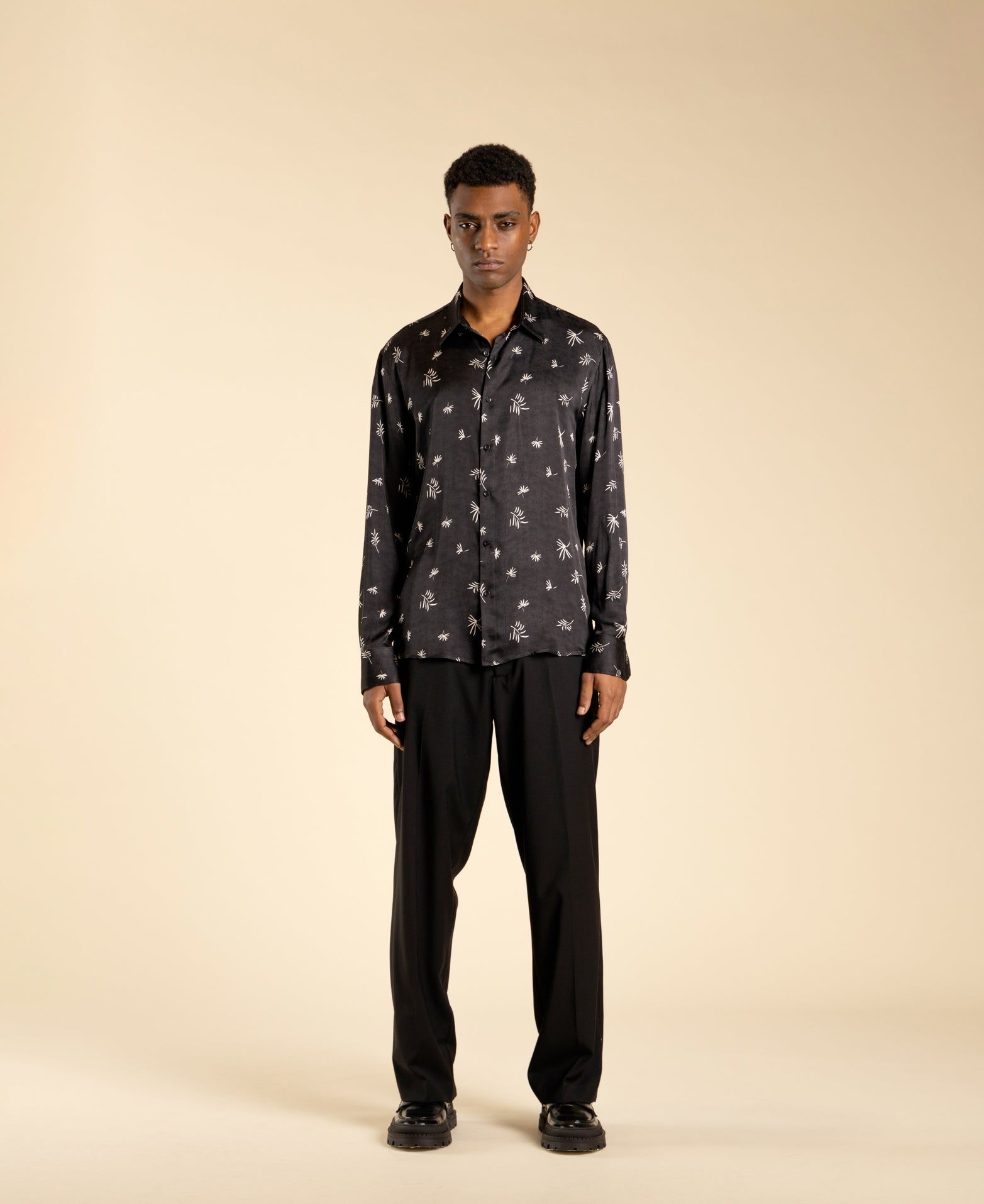 Chemise en viscose à imprimé palmiers