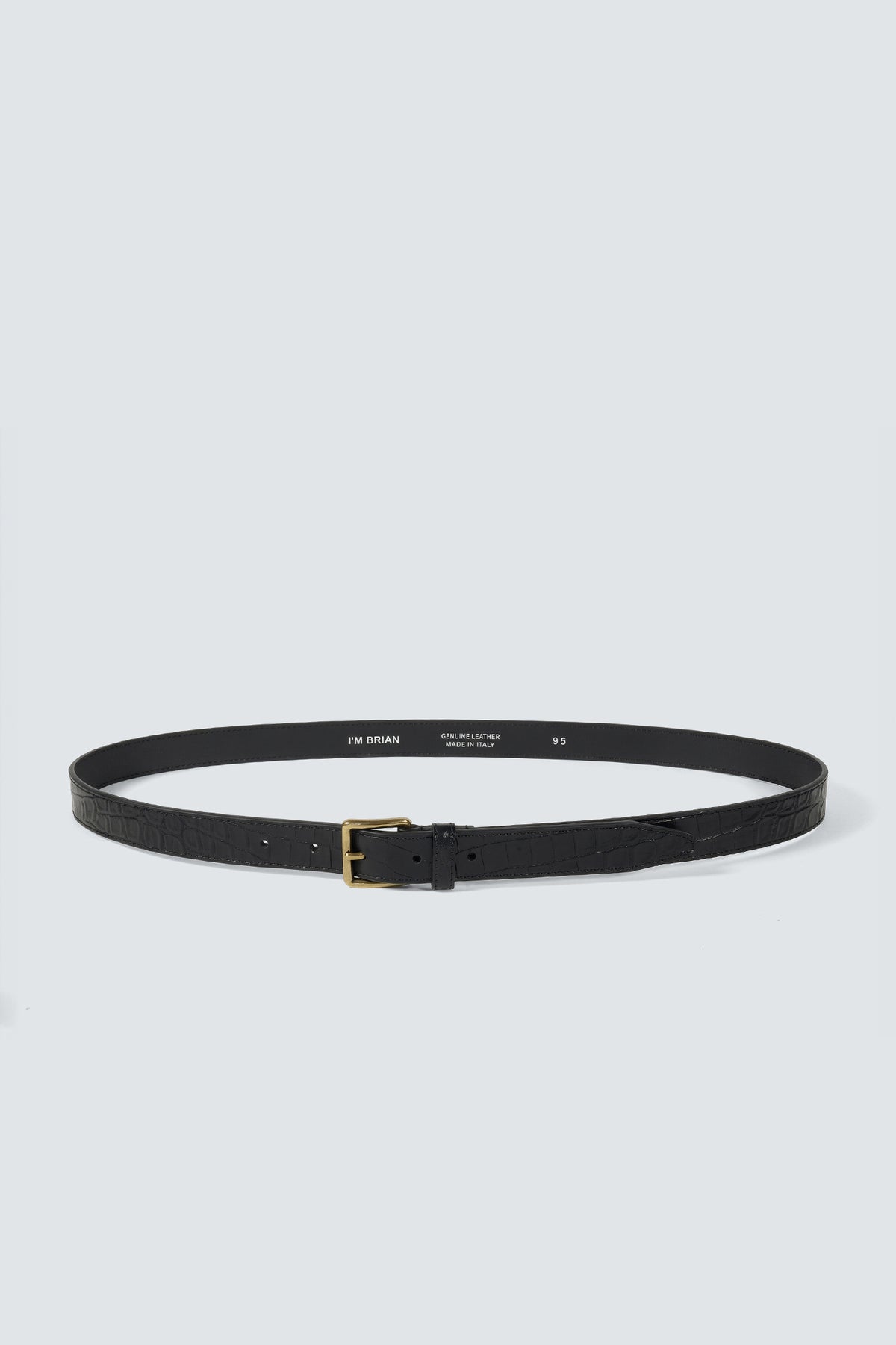 Cintura animalier in pelle - Nero