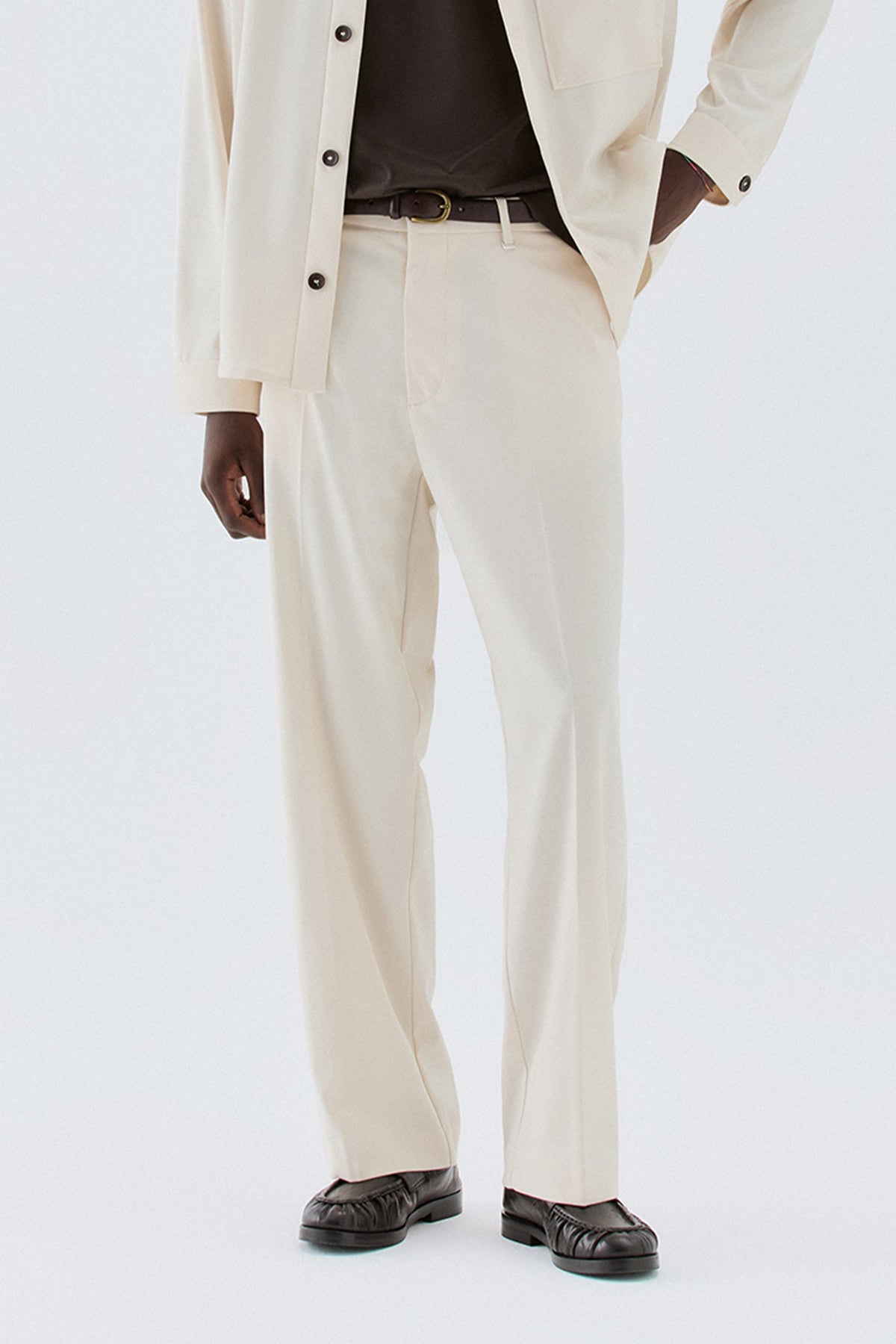 Pantaloni dritti - Panna