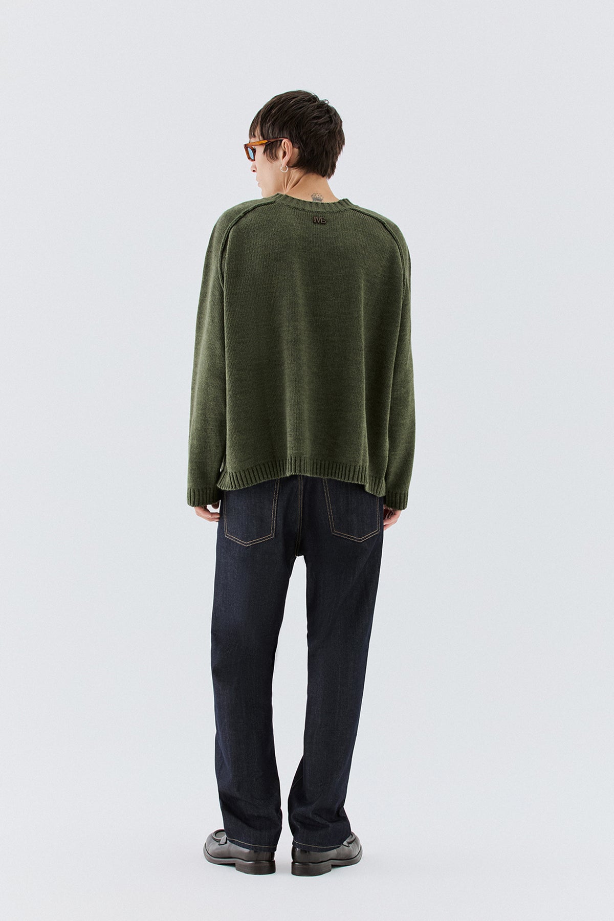 Jeans dritti in raw denim