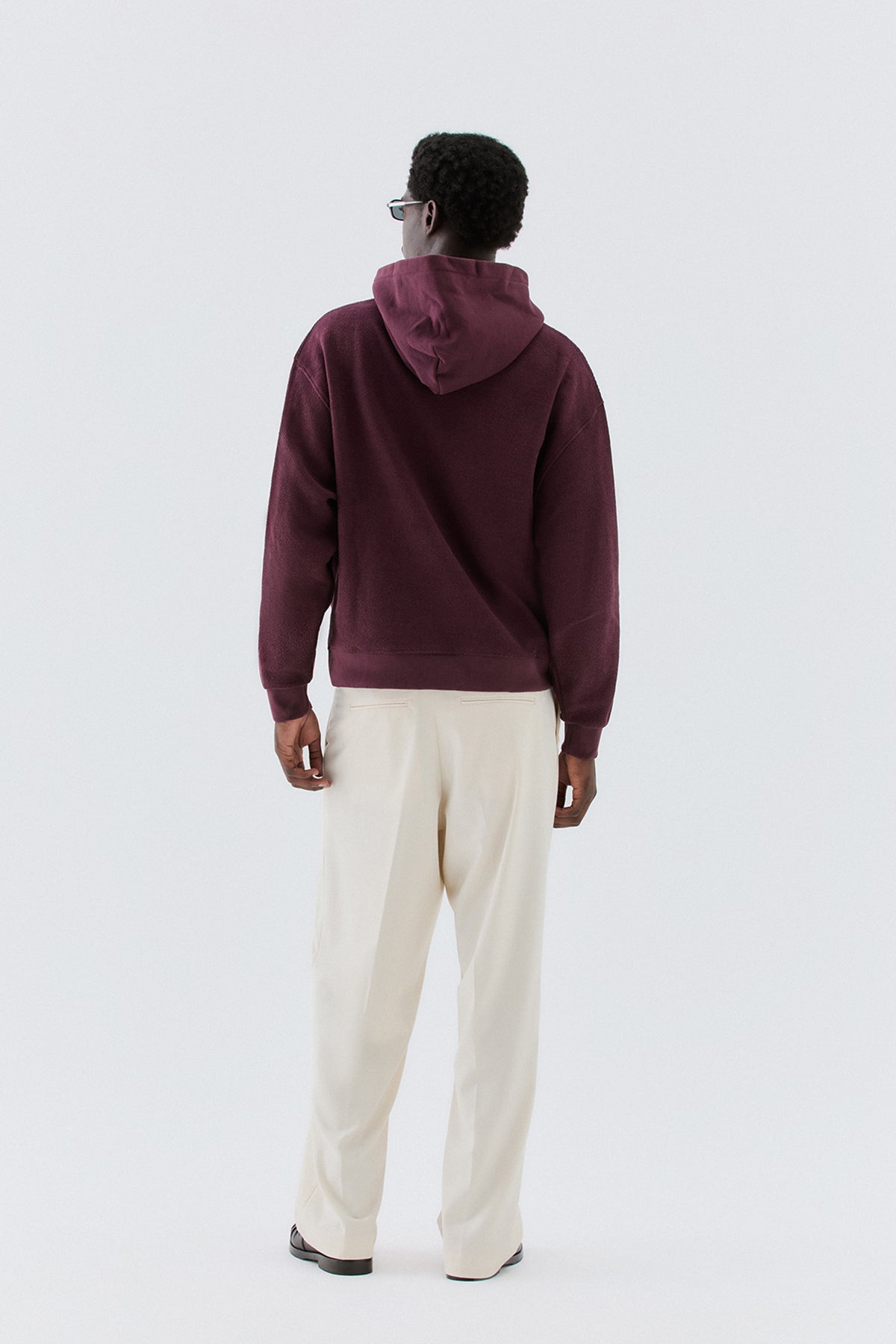 Felpa reverse oversize - Bordeaux