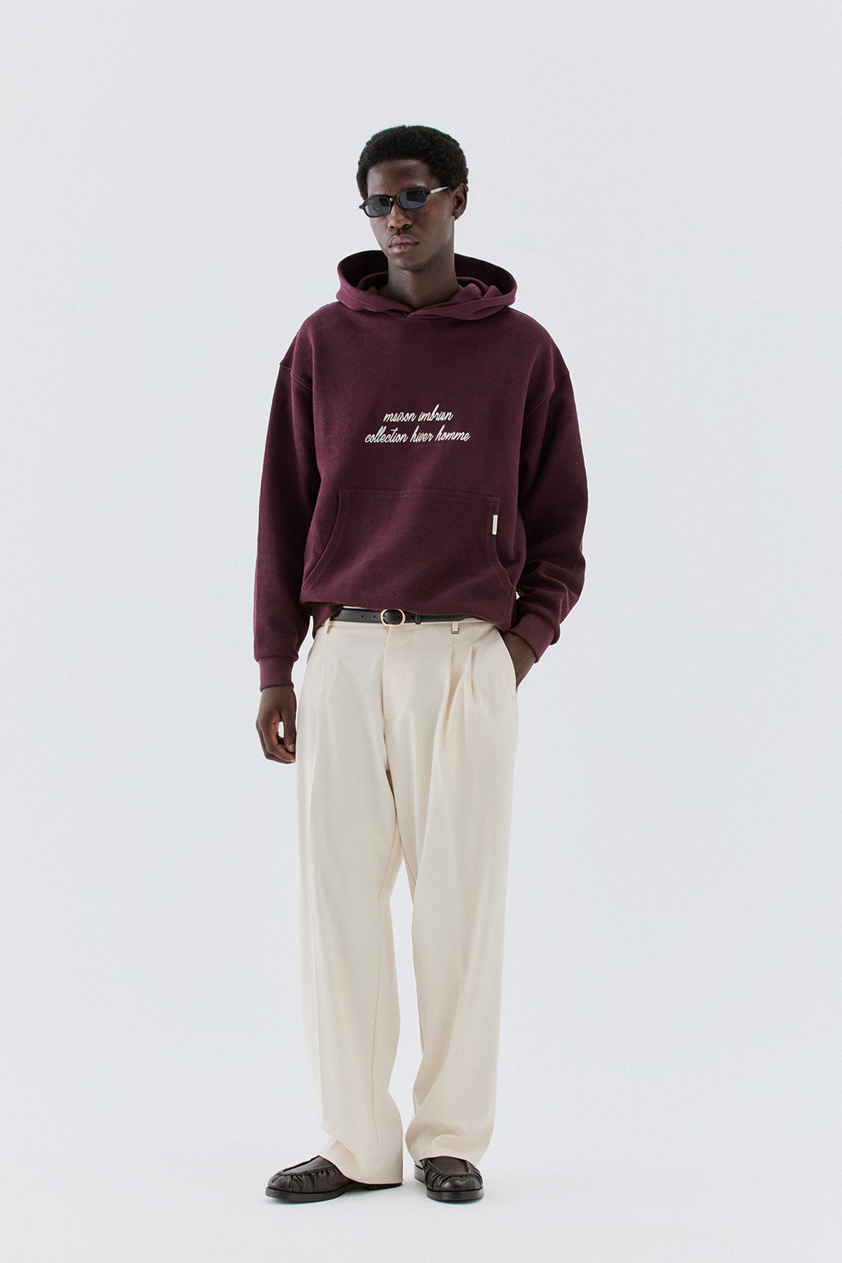 Felpa reverse oversize - Bordeaux