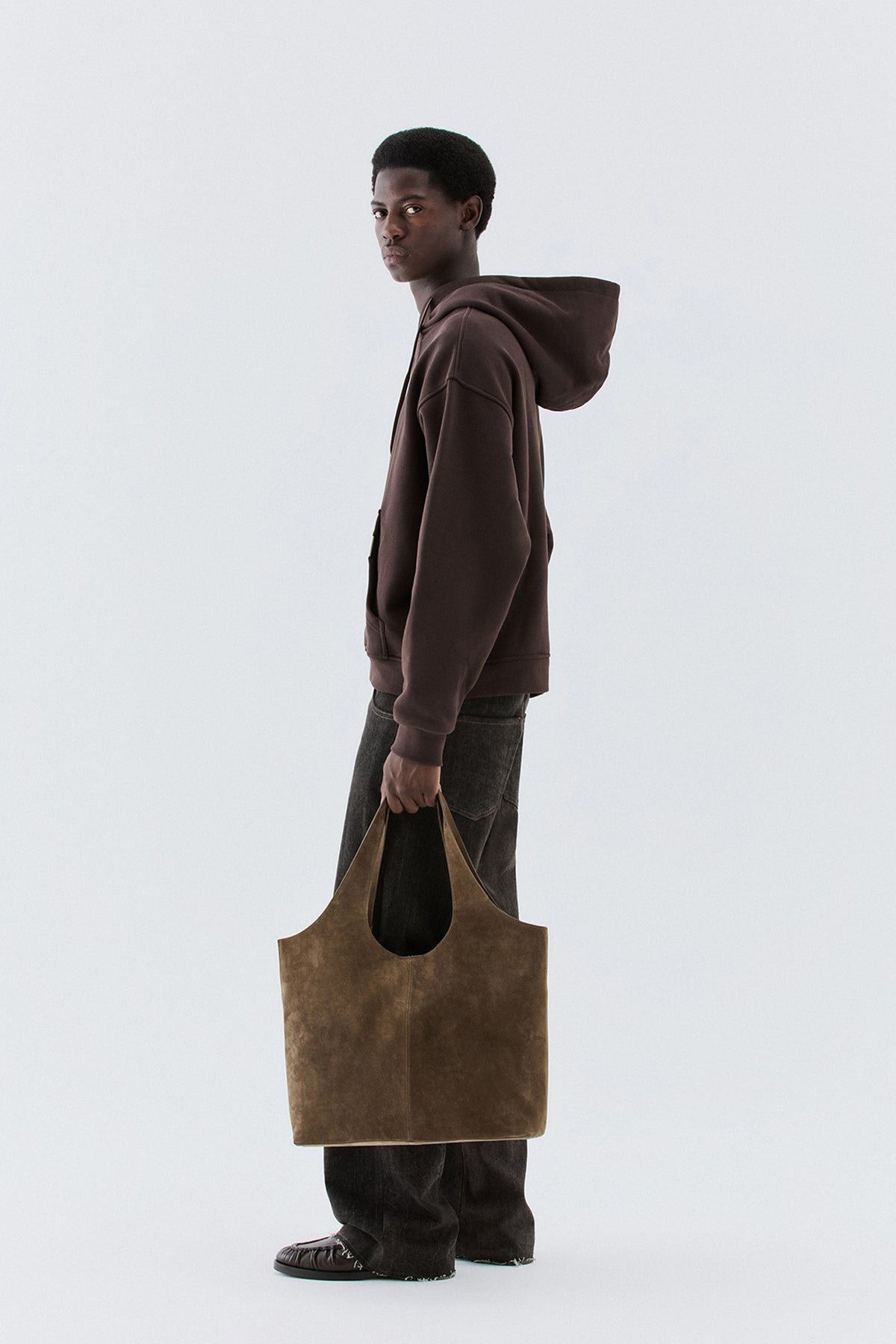 Felpa oversize in cotone - Moro