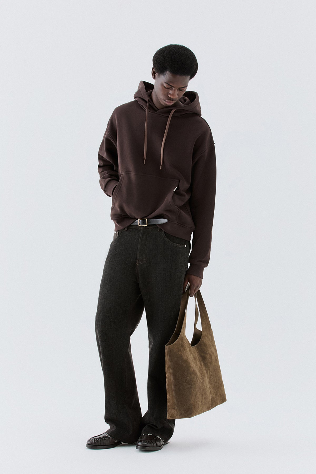 Felpa oversize in cotone - Moro