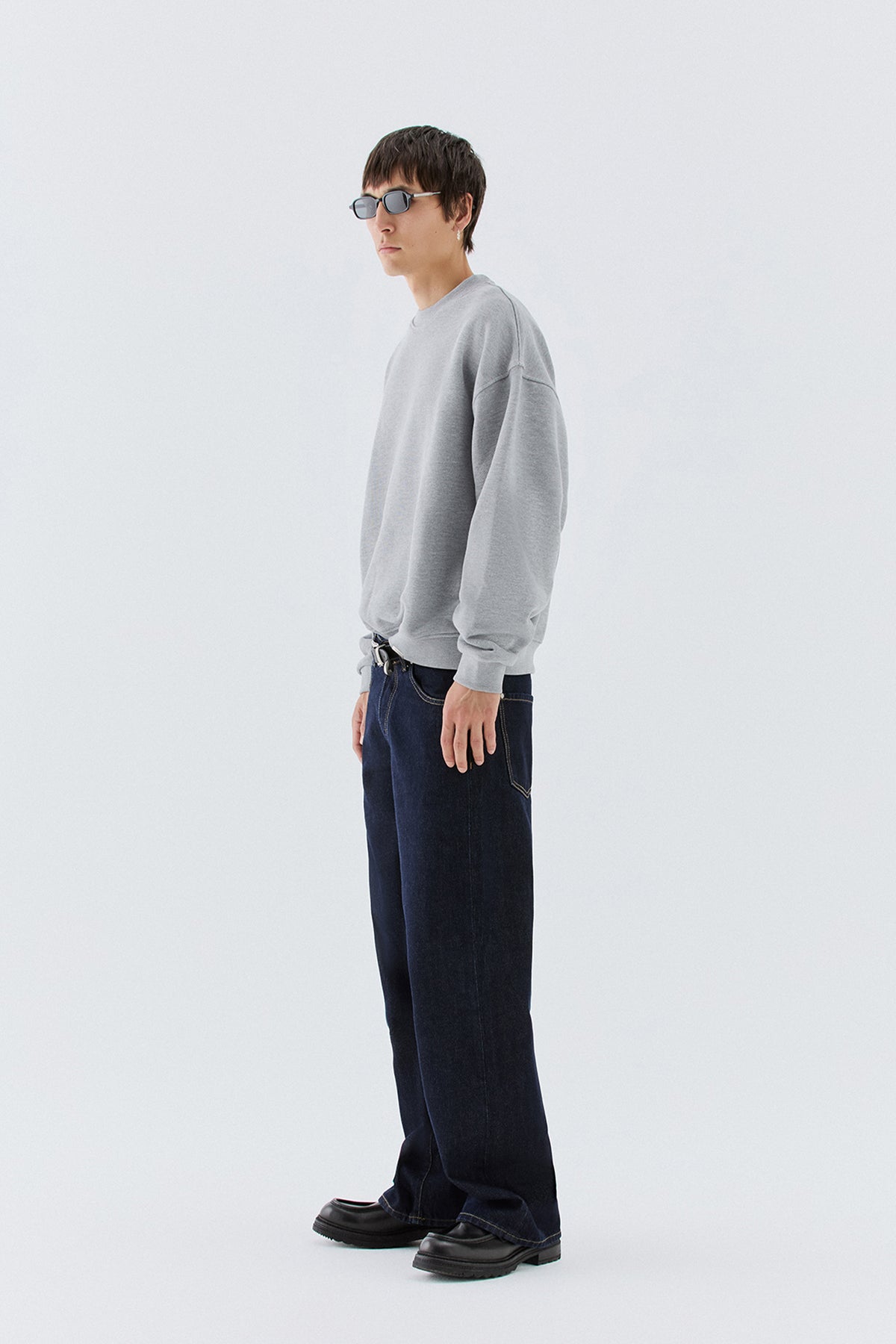 Felpa girocollo oversize - Grigio