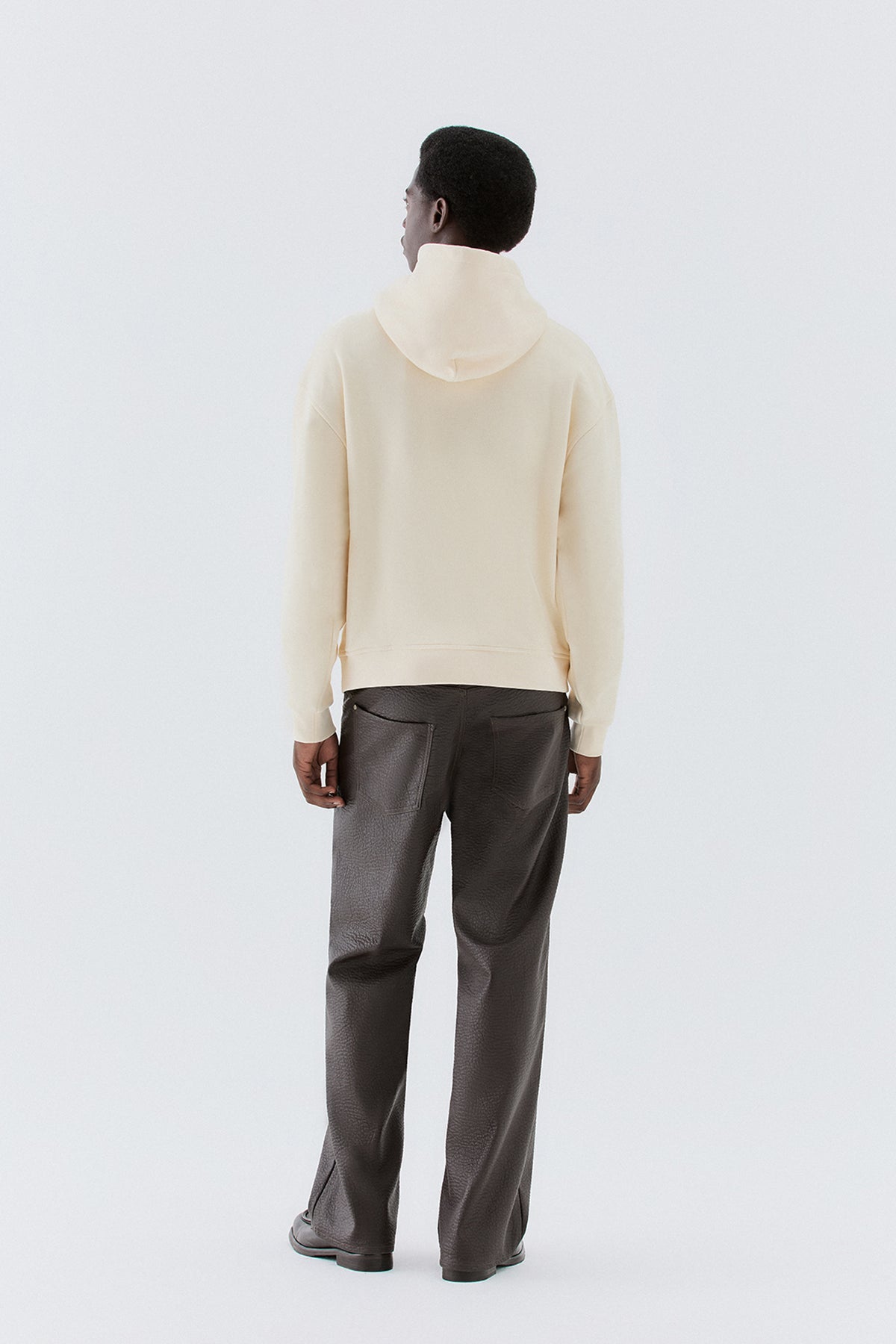 Felpa oversize in cotone - Panna