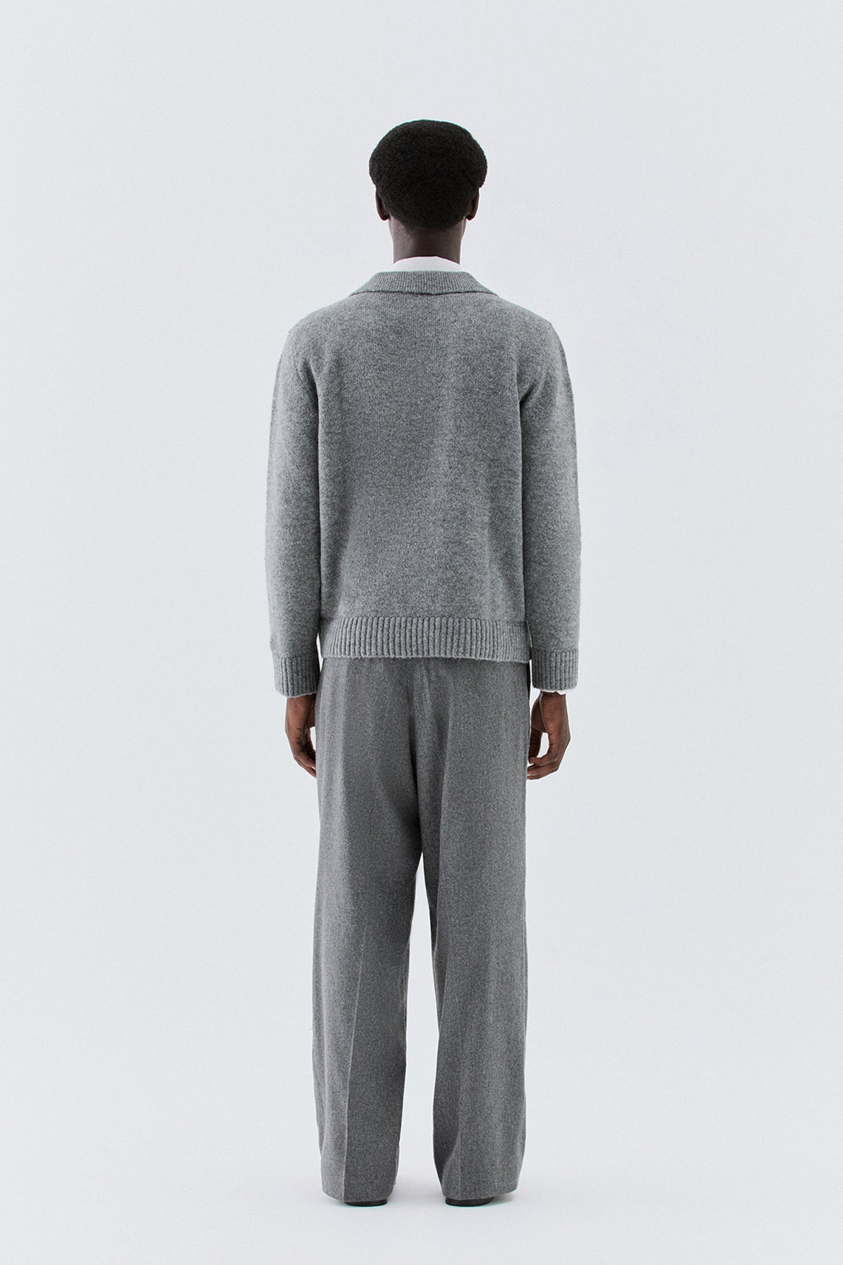 Polo in misto lana - Grigio