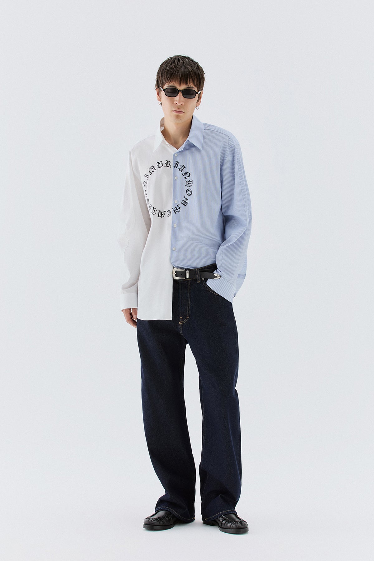 Jeans ampio lavaggio raw