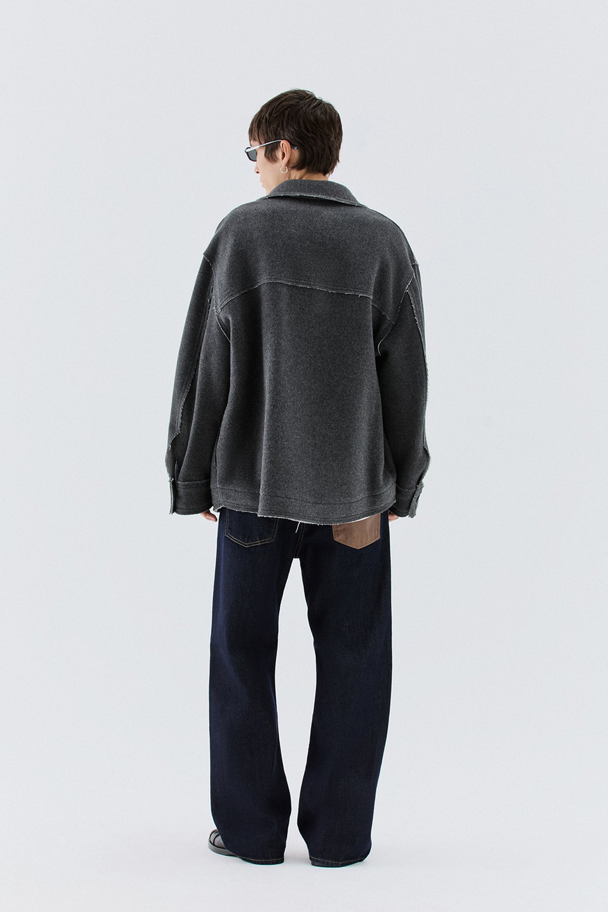 Jeans ampio lavaggio raw