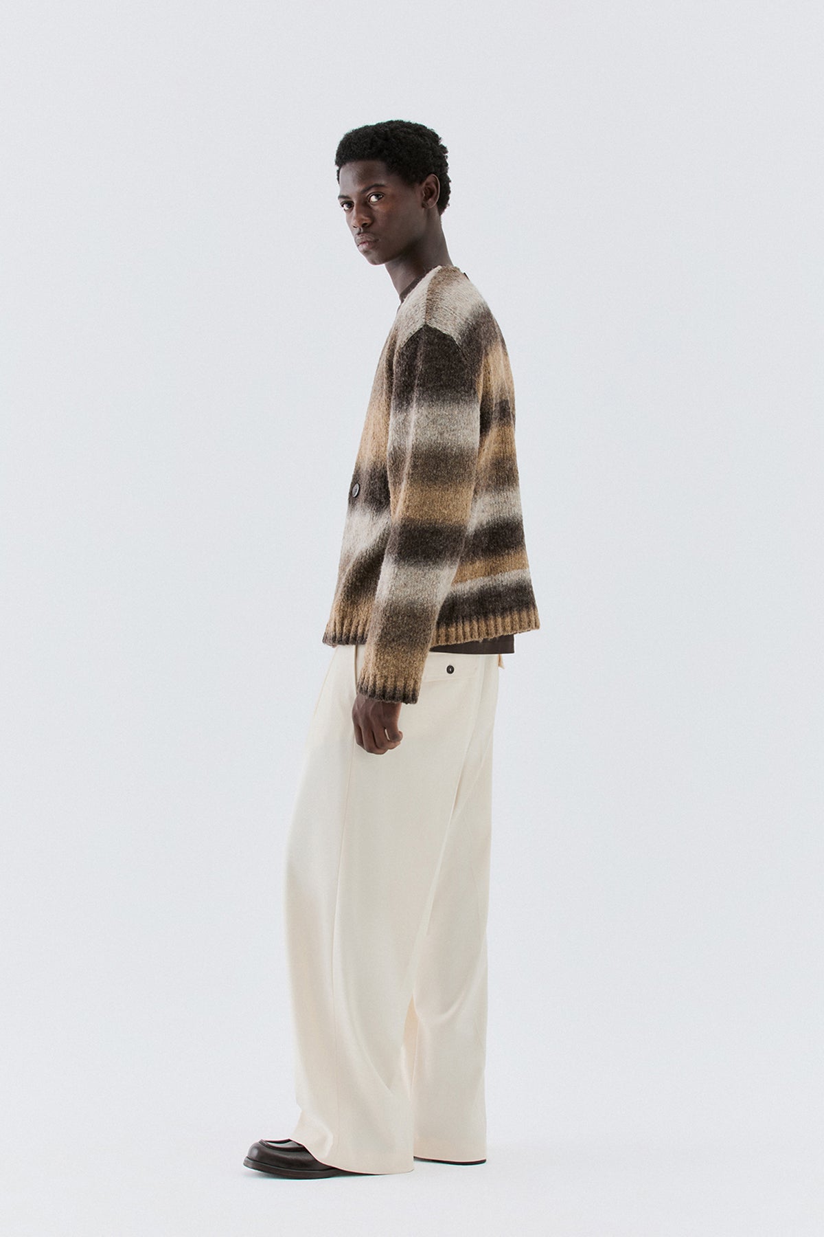 Cardigan degradè doppio petto