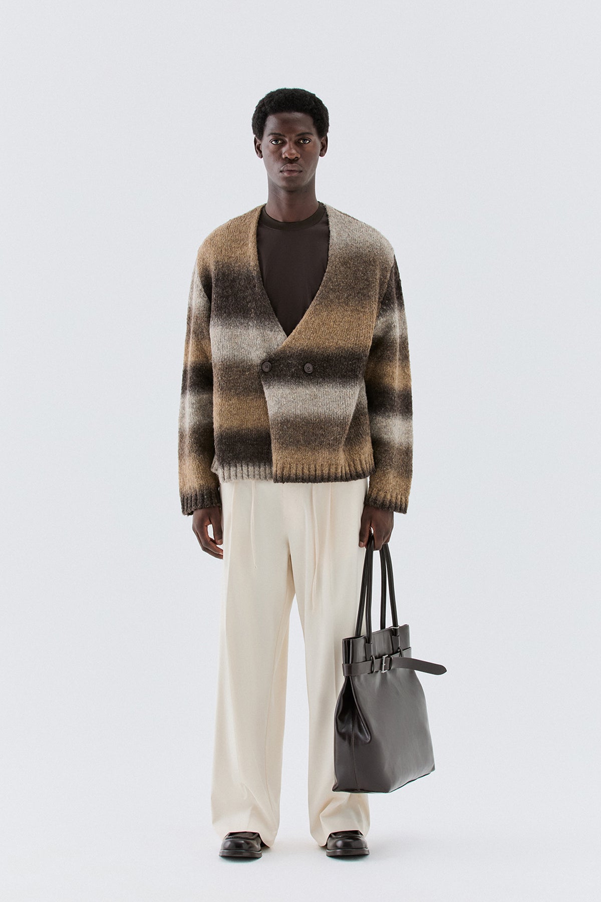 Cardigan degradè doppio petto