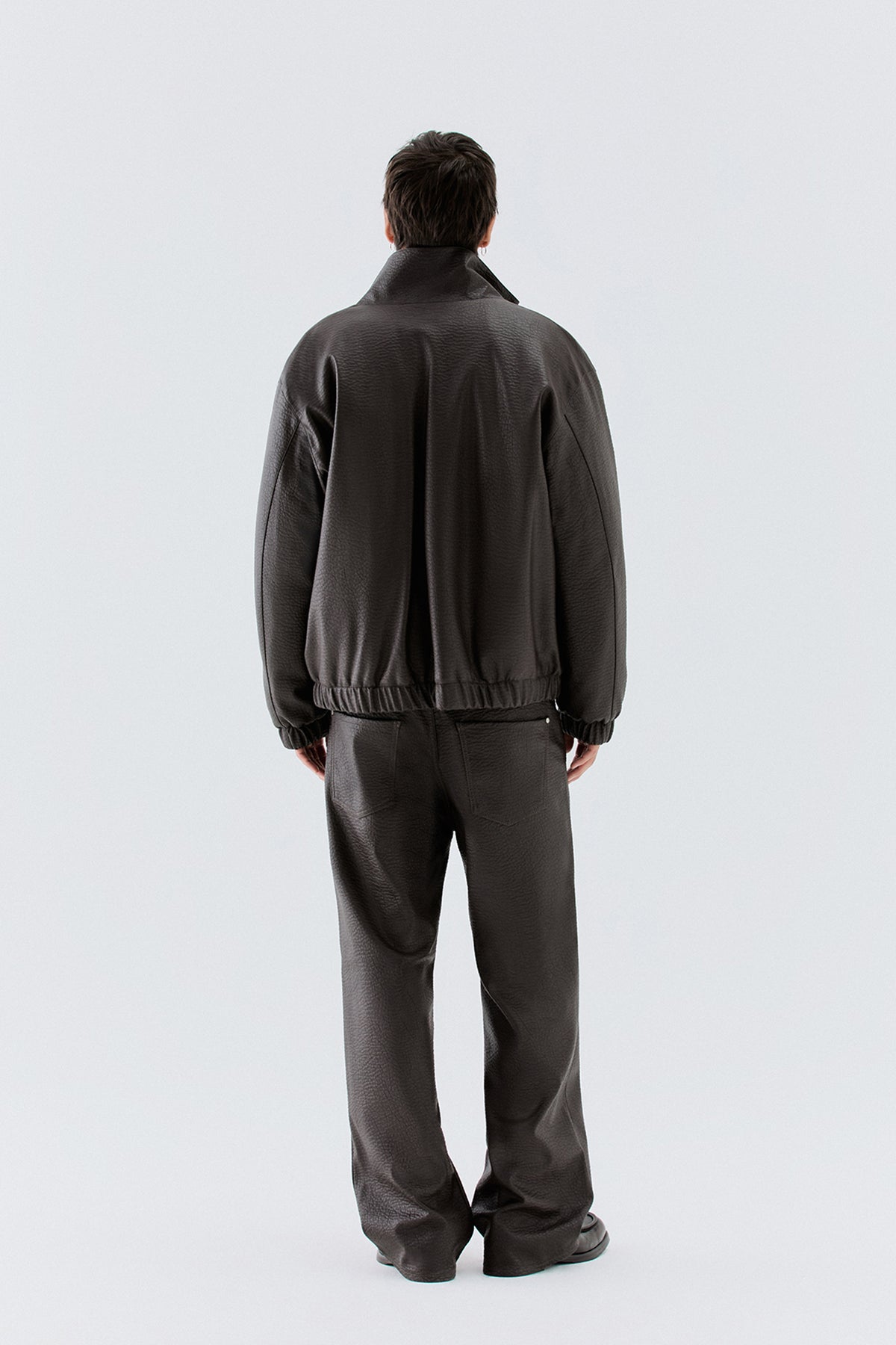 Giubbotto oversize effetto pelle