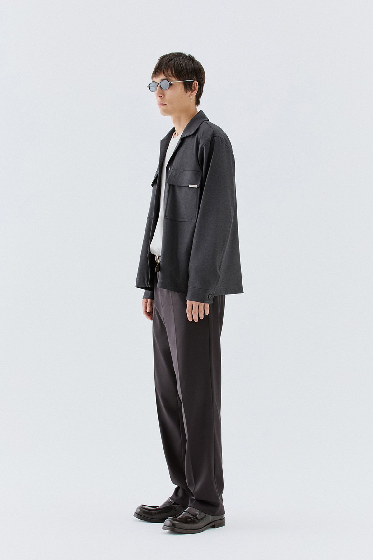 Overshirt con tasconi - Grigio