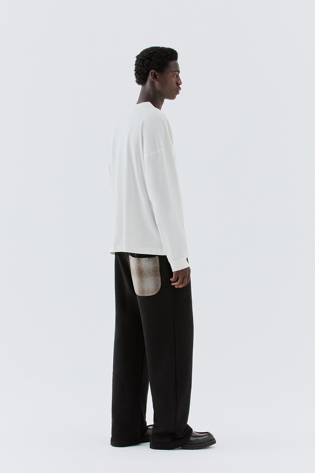 Pantaloni in felpa ampi - Nero