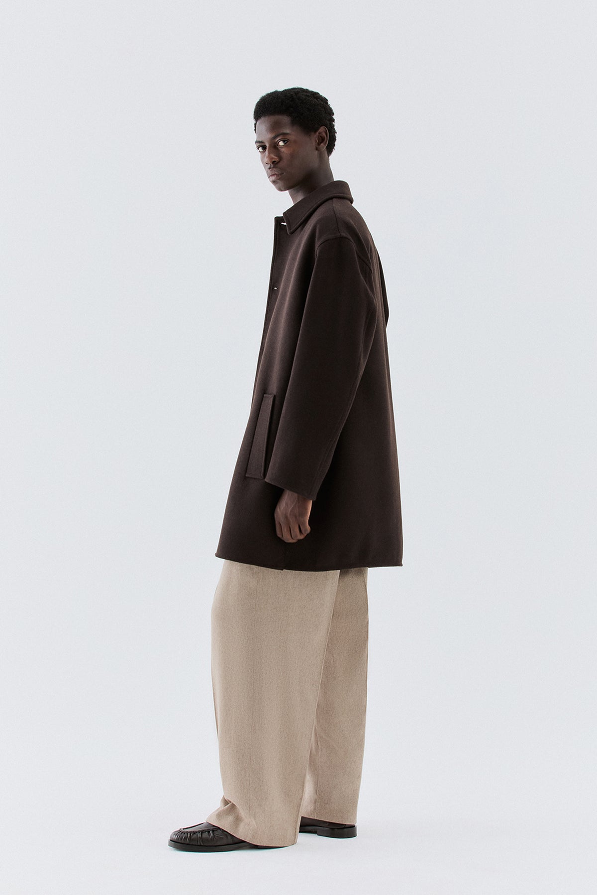 Cappotto in lana - Moro