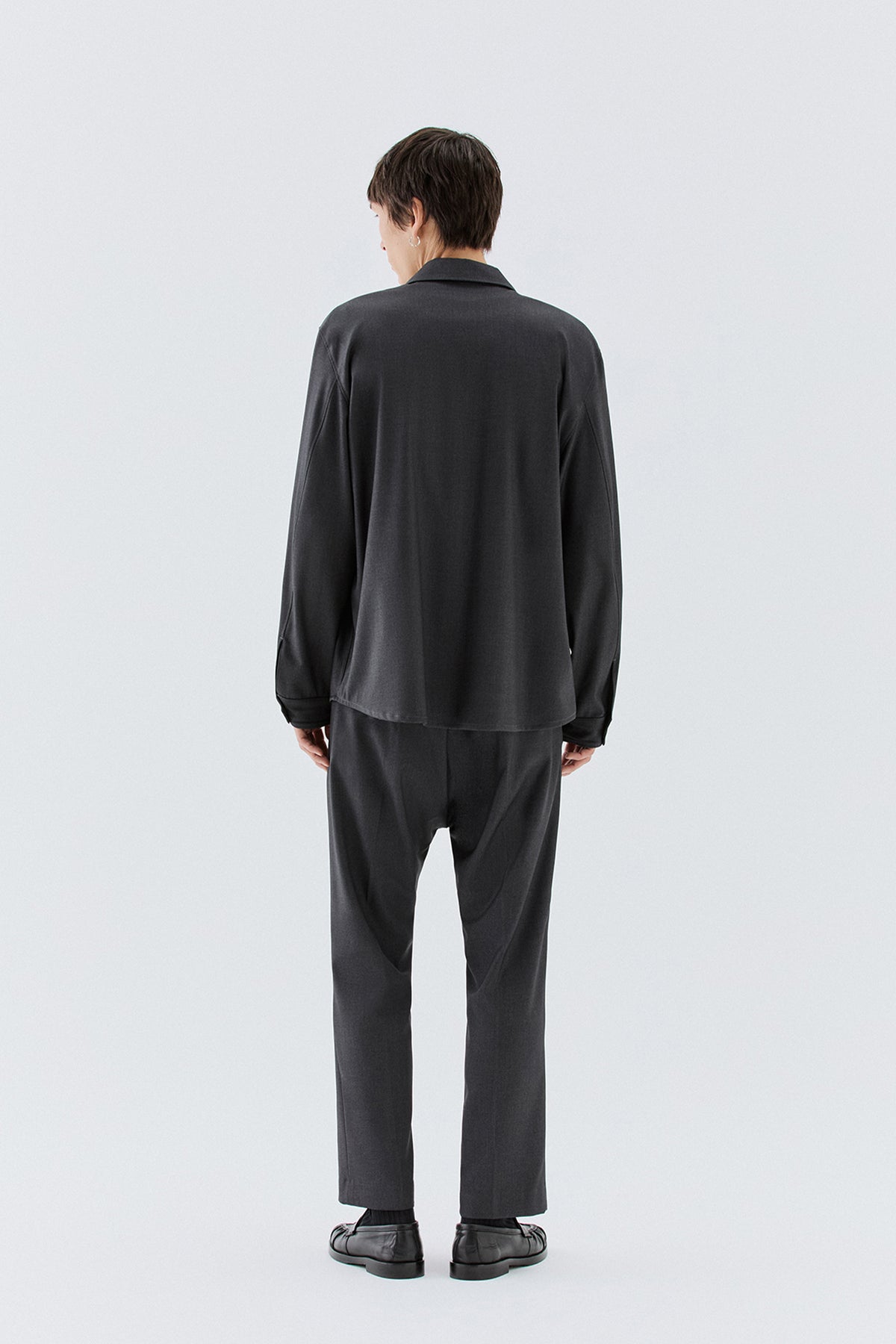Overshirt con tasca - Grigio