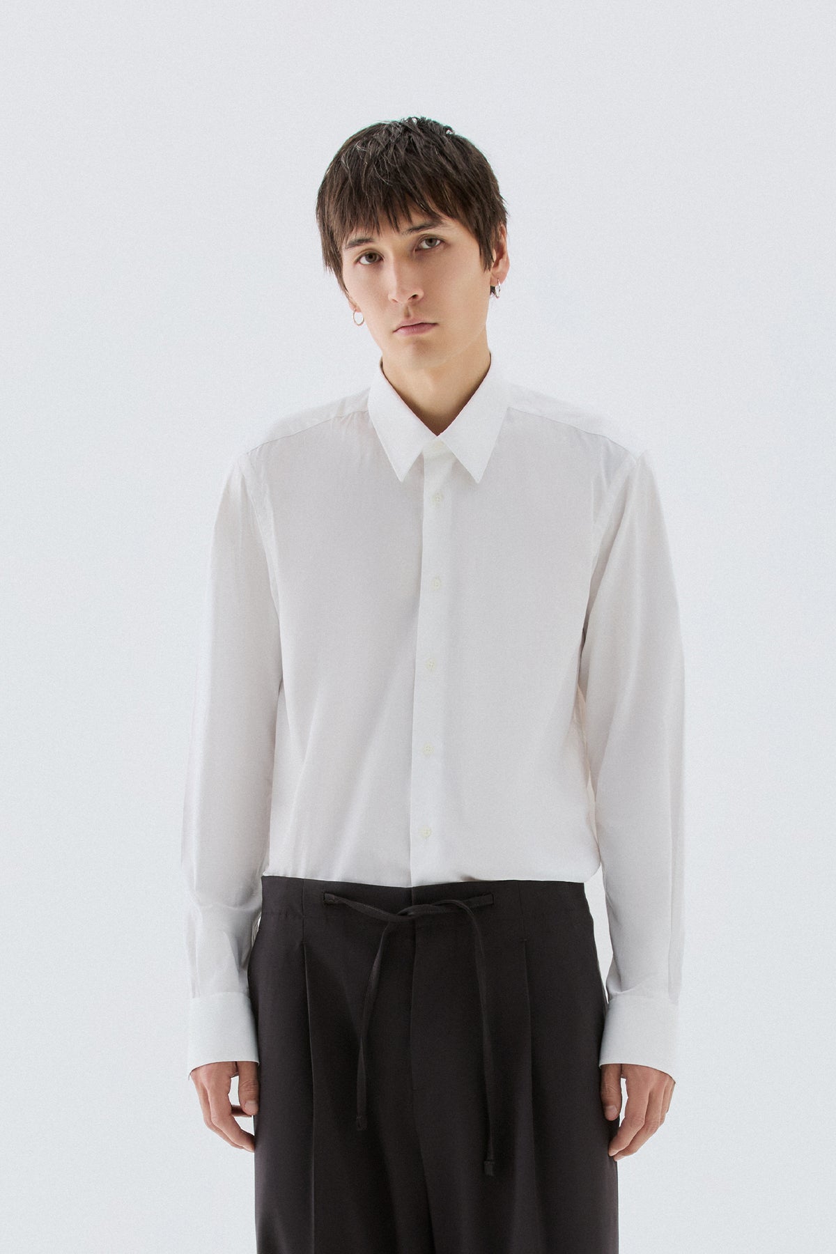 Camicia basic in cotone - Bianco
