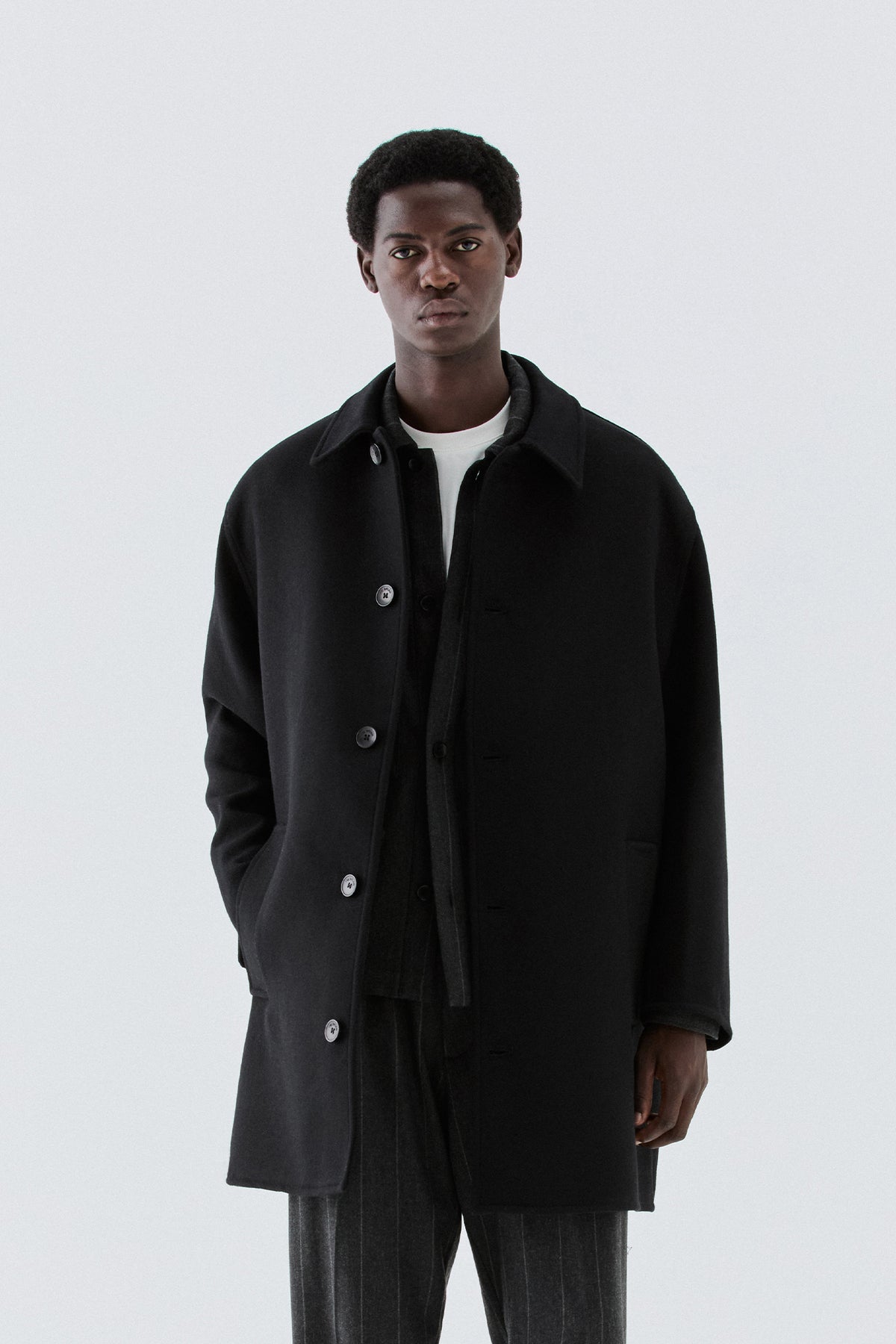 Cappotto in lana - Nero