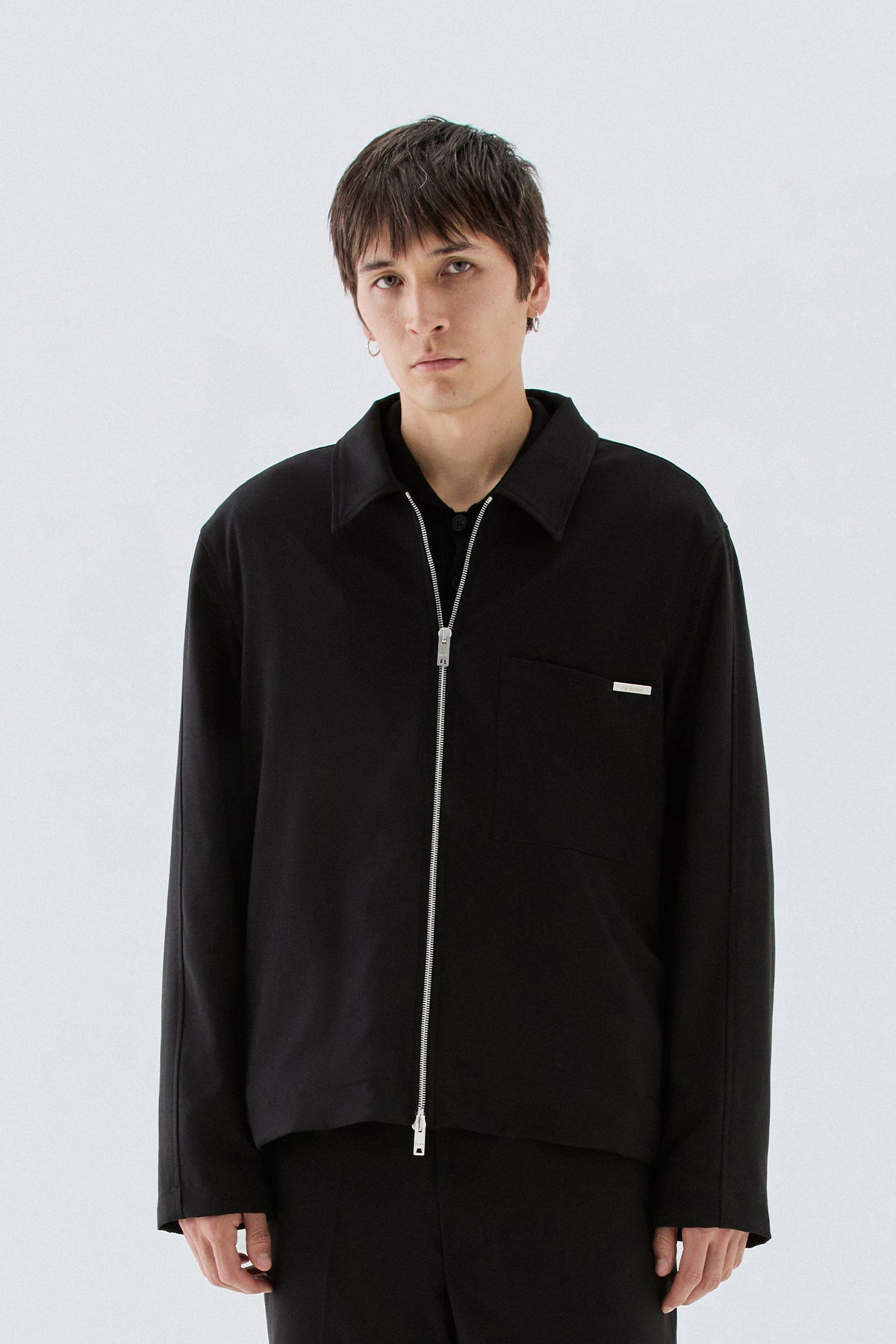 Giubbotto con zip - Nero