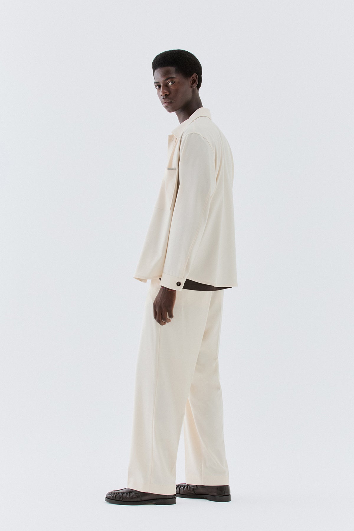 Pantaloni dritti - Panna