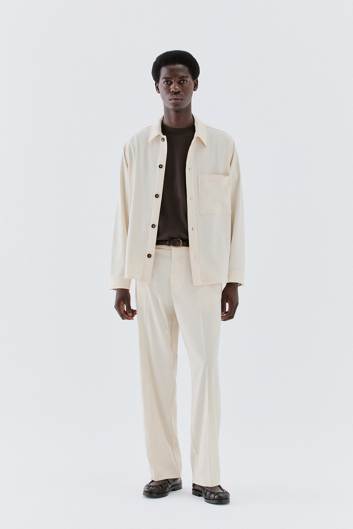 Pantaloni dritti - Panna