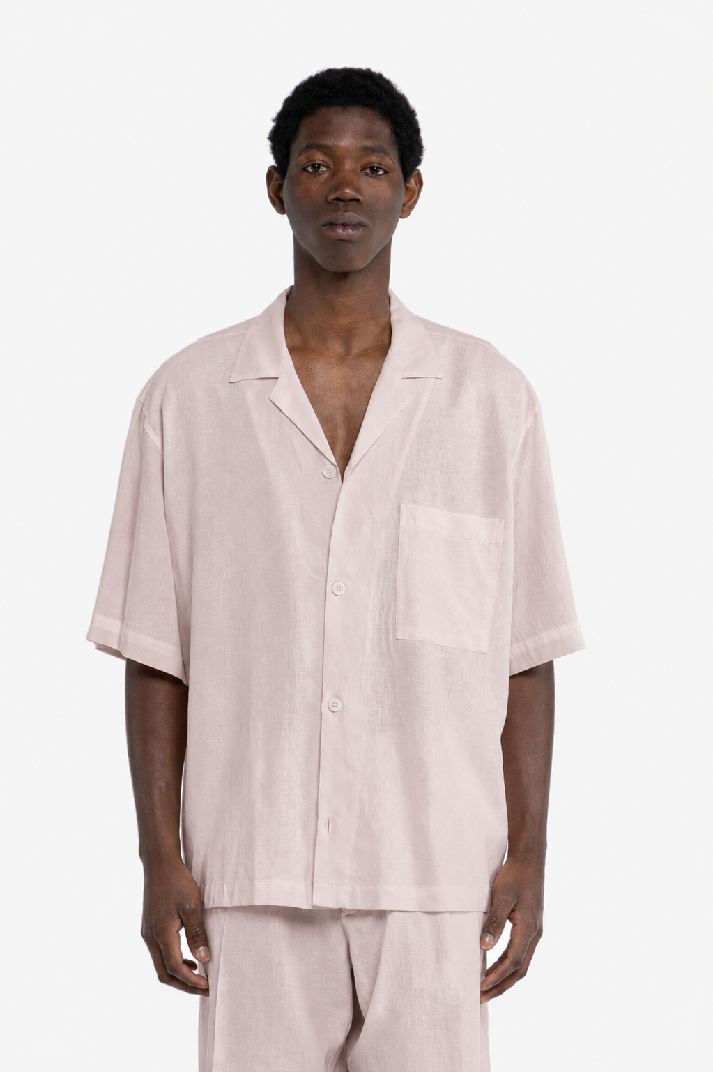 Camicia in 100% lino - Cipria
