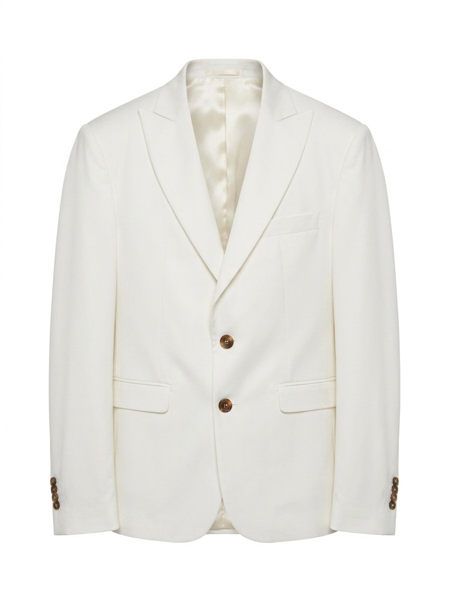 Giacca monopetto collo revers - Bianco