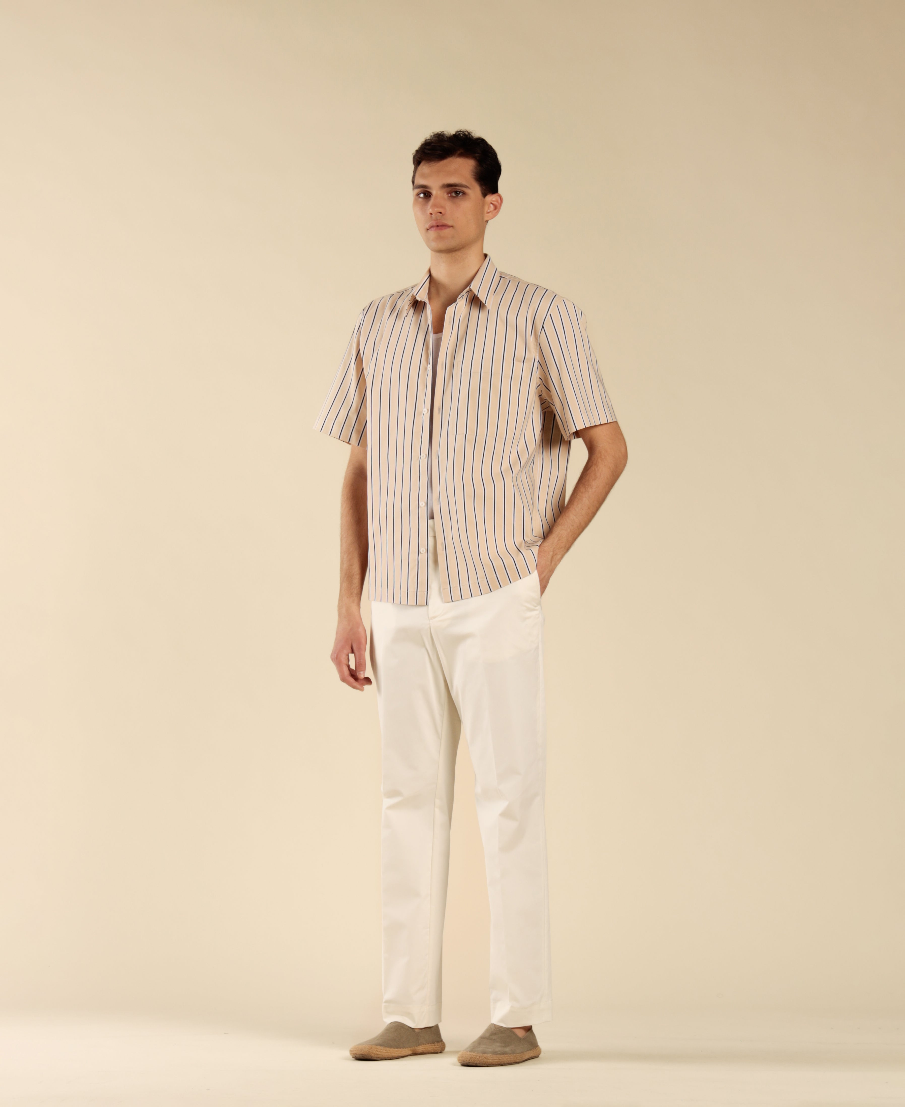 chemise en coton rayée