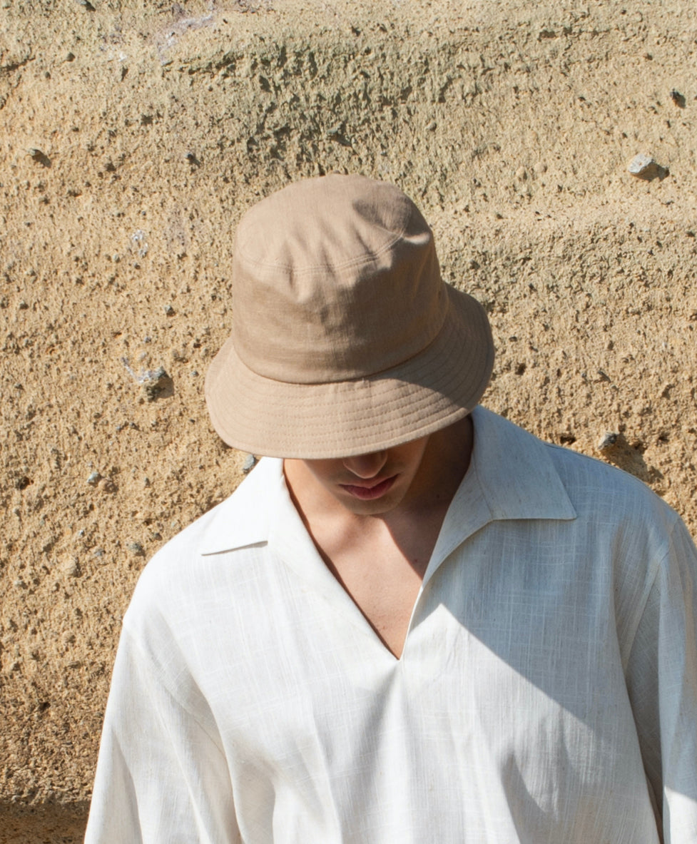 Bob en lin et viscose beige