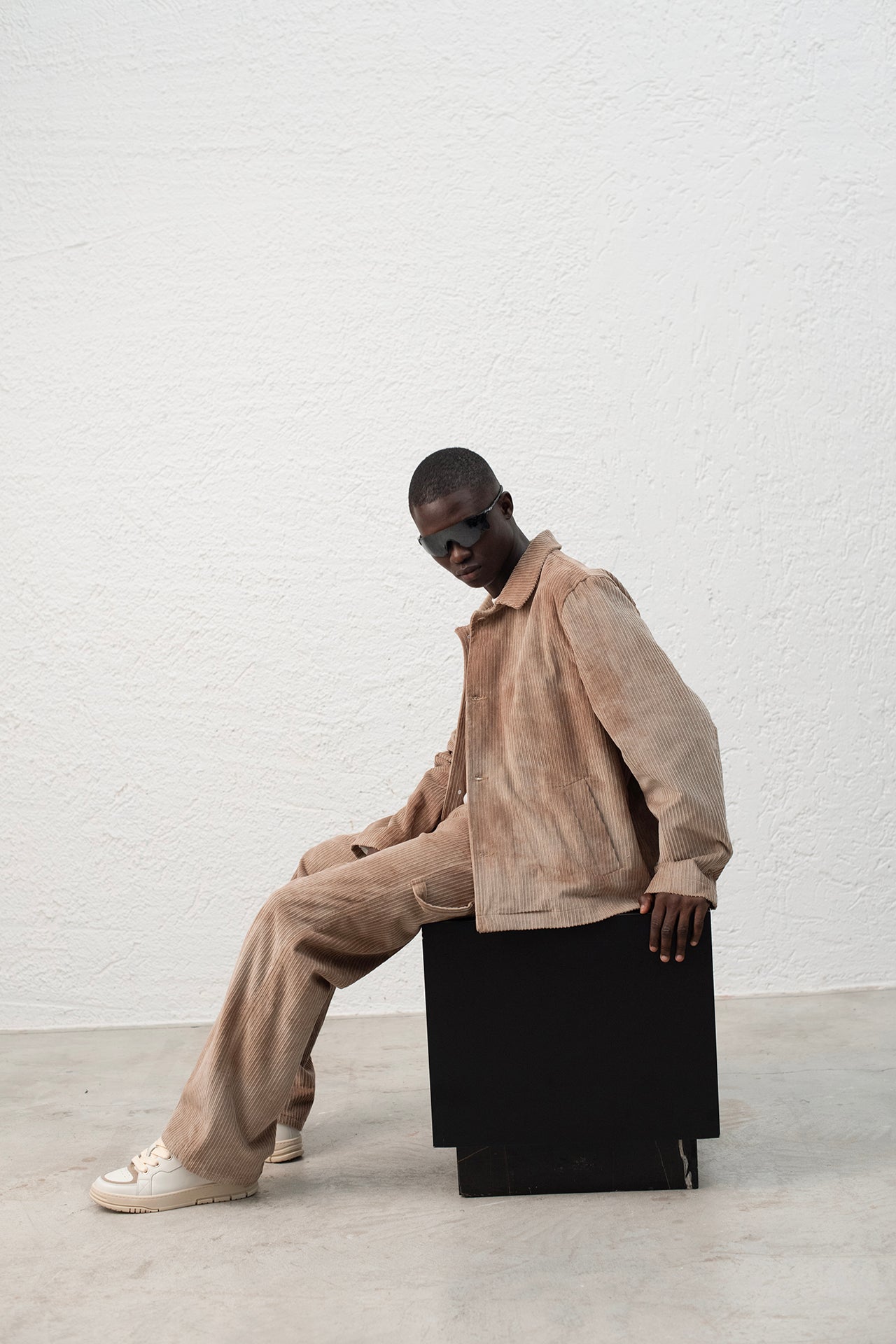 veste chemise en velours côtelé de coton