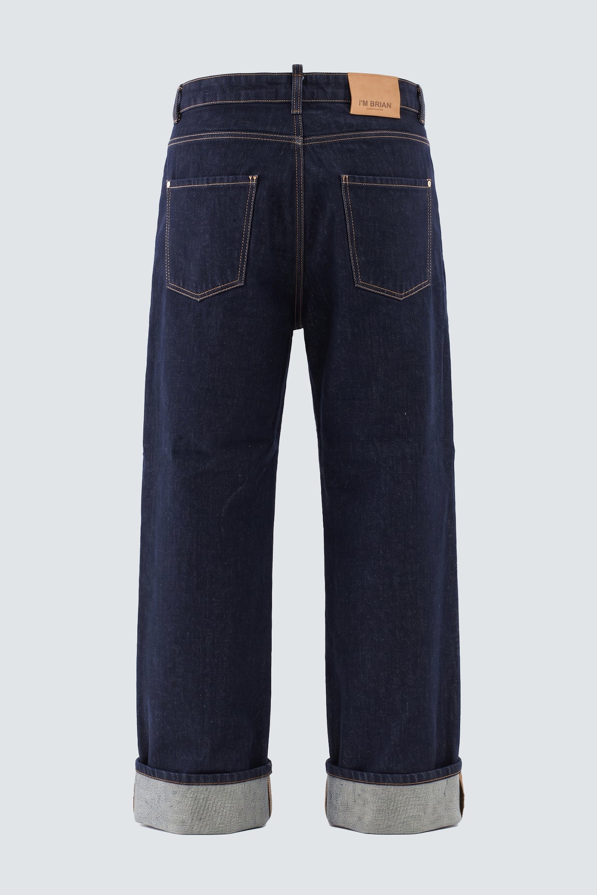 Jeans baggy con risvolto