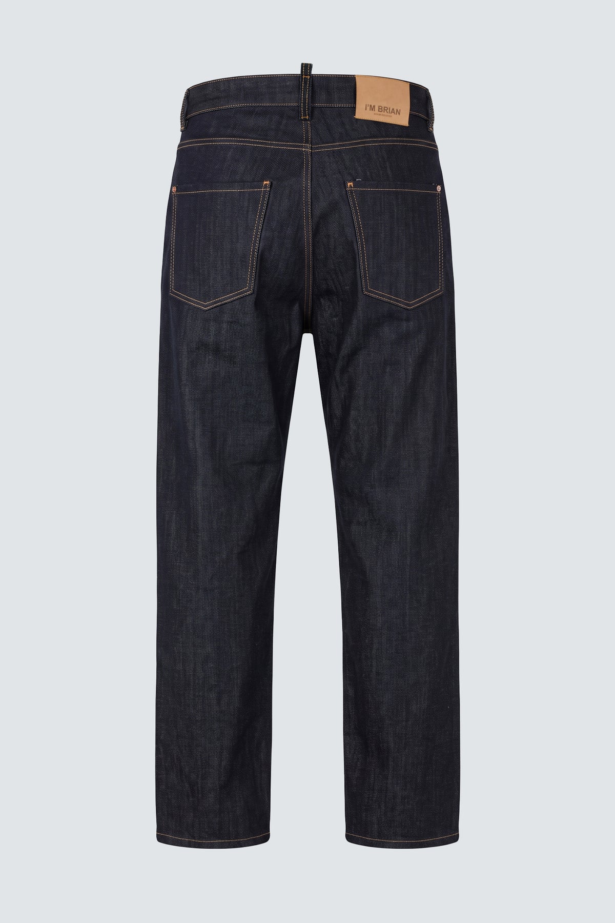 Jeans dritti in raw denim