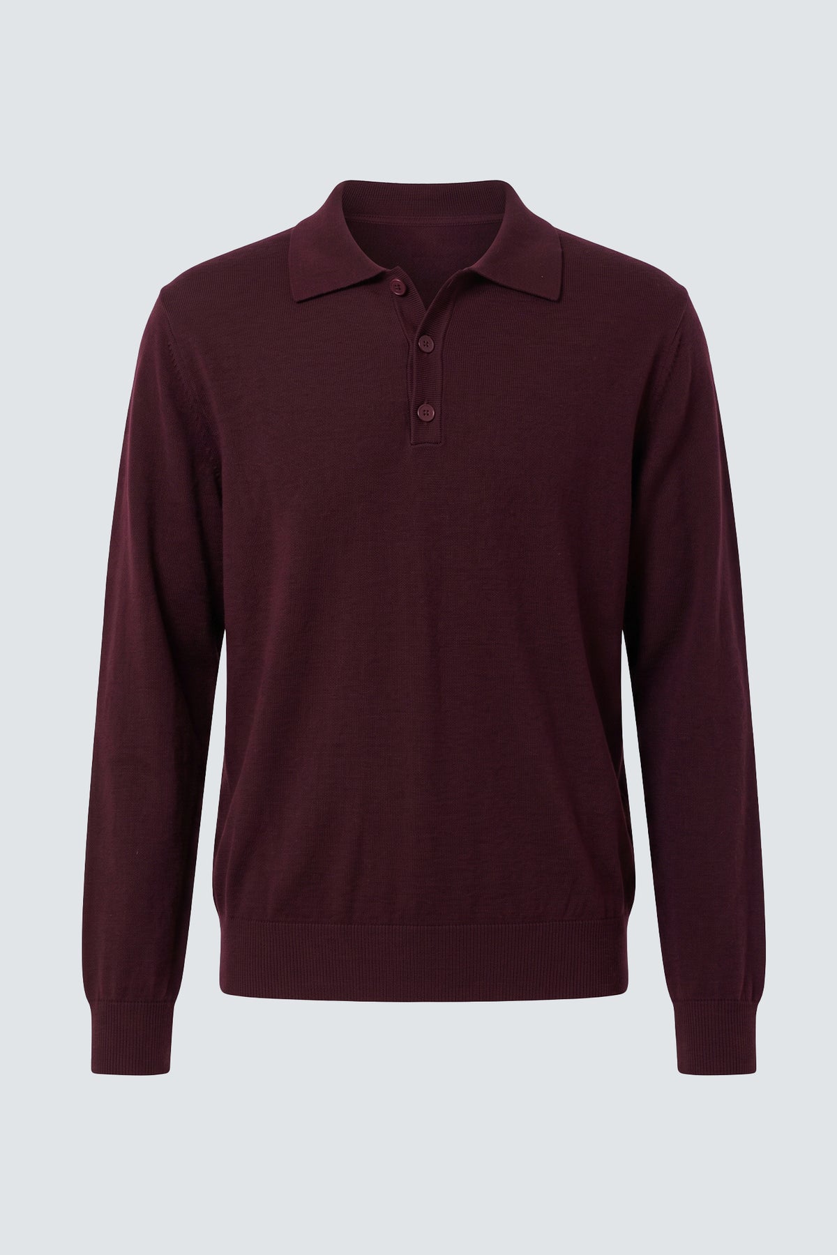 Polo in lana - Bordeaux