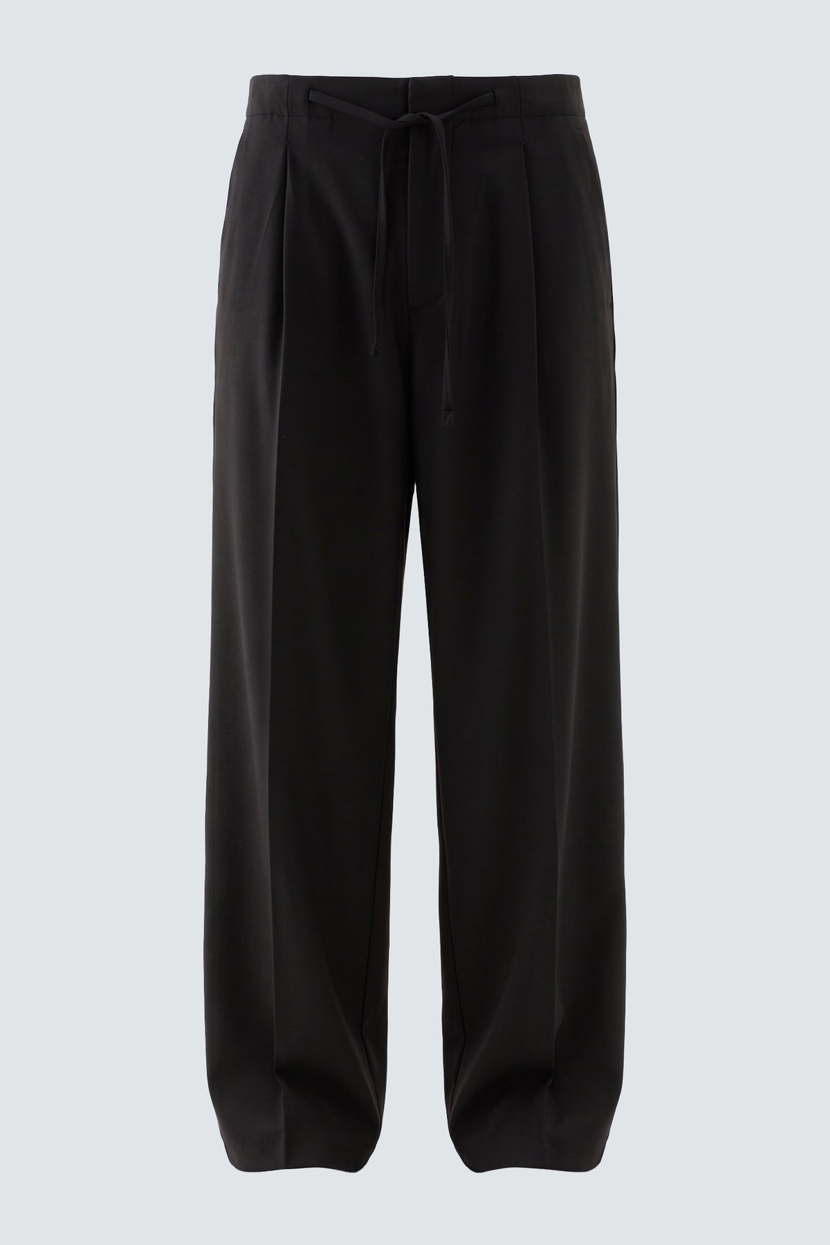Pantaloni larghi con coulisse - Nero