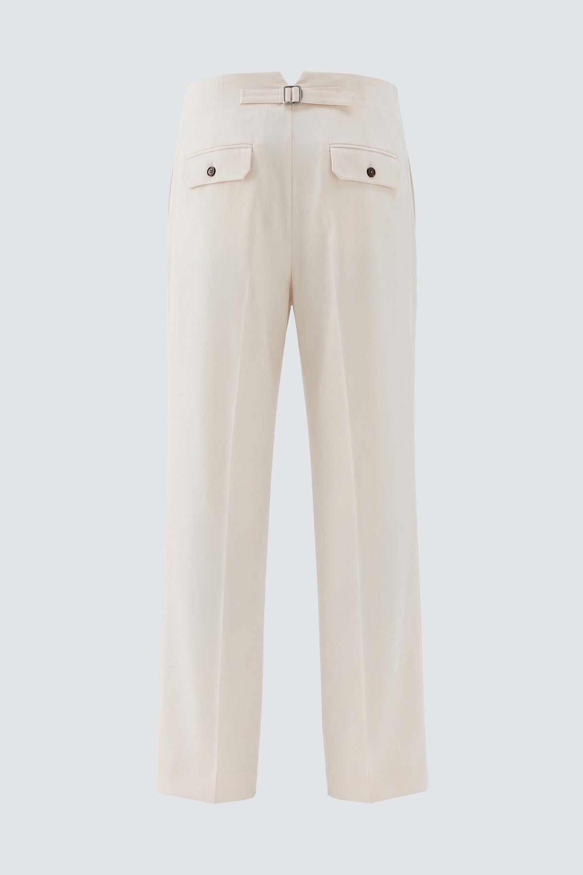 Pantaloni larghi con coulisse - Panna