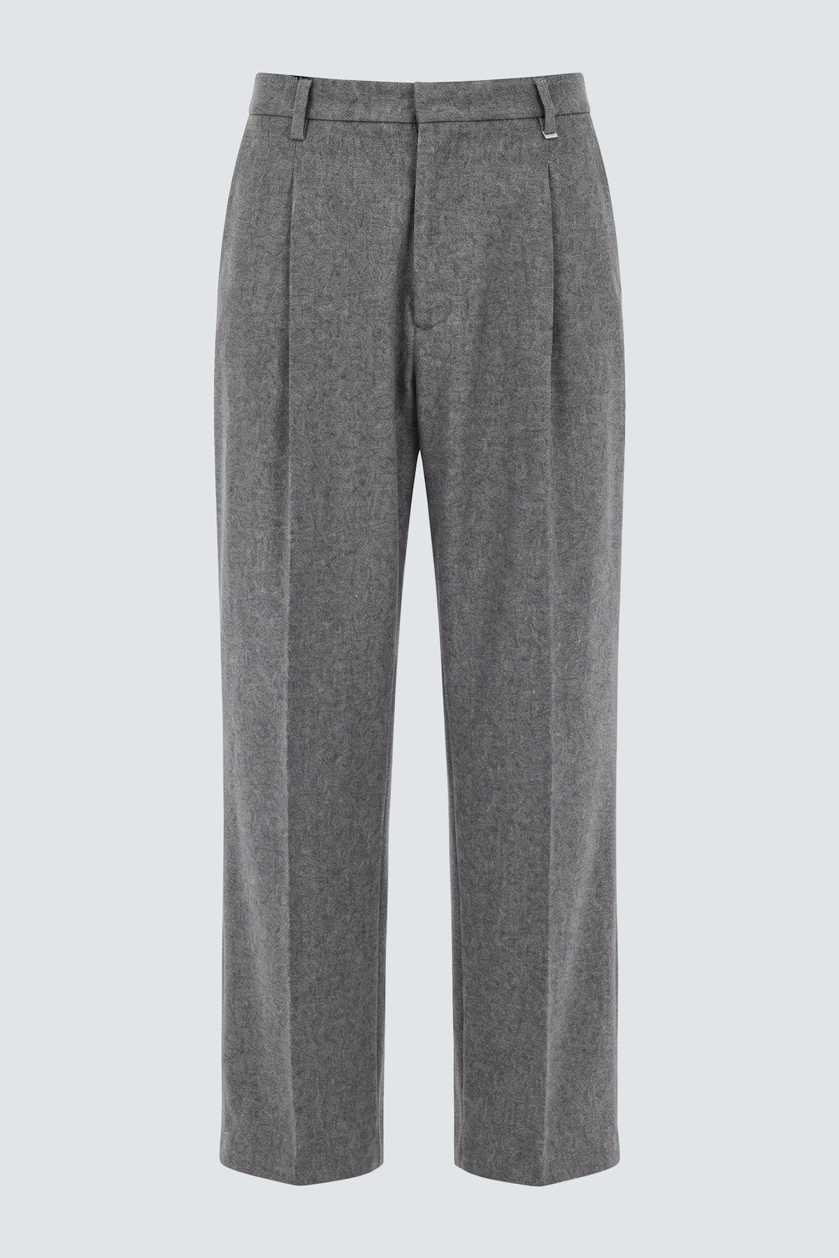 Pantalone gamba dritta in lana - Grigio