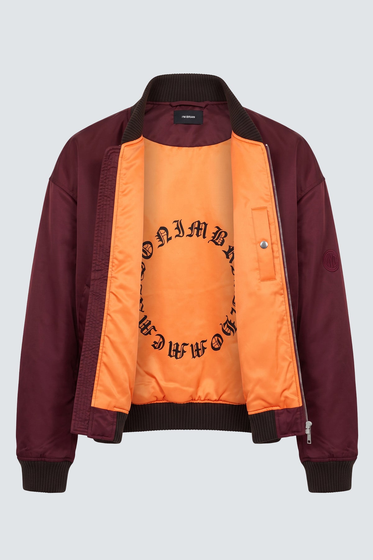 Bomber in nylon oversize - Bordeaux