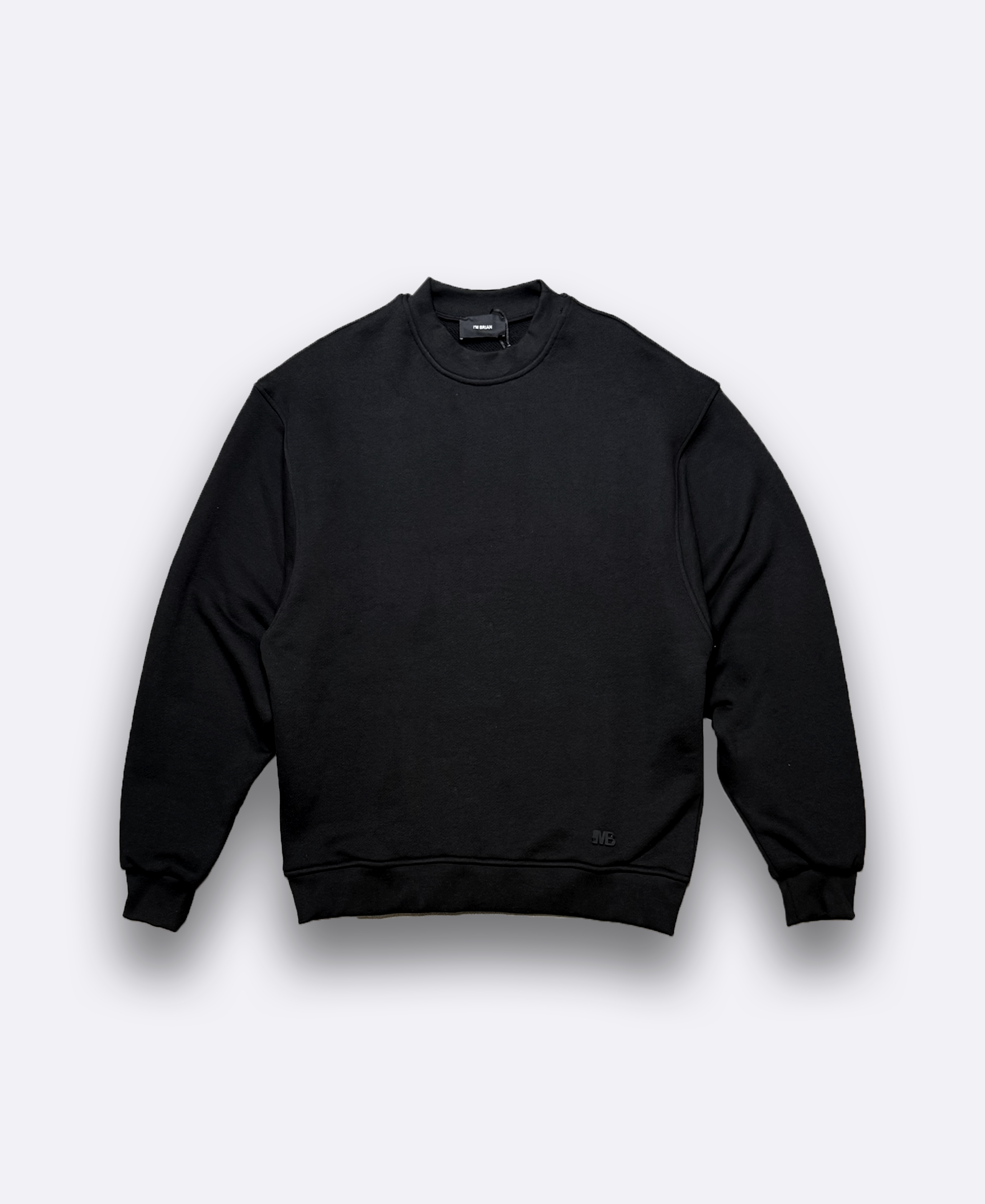 Felpa girocollo in cotone 450gr - Nero